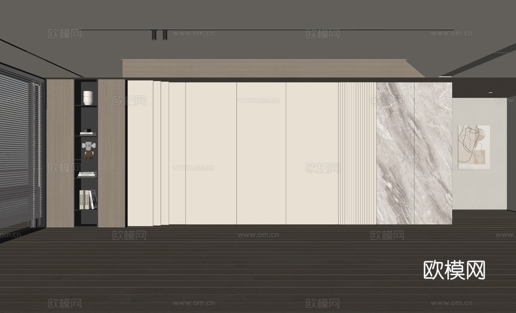 现代客厅 奶油客厅 沙发背景墙 客厅背景 奶油风背景墙su模型