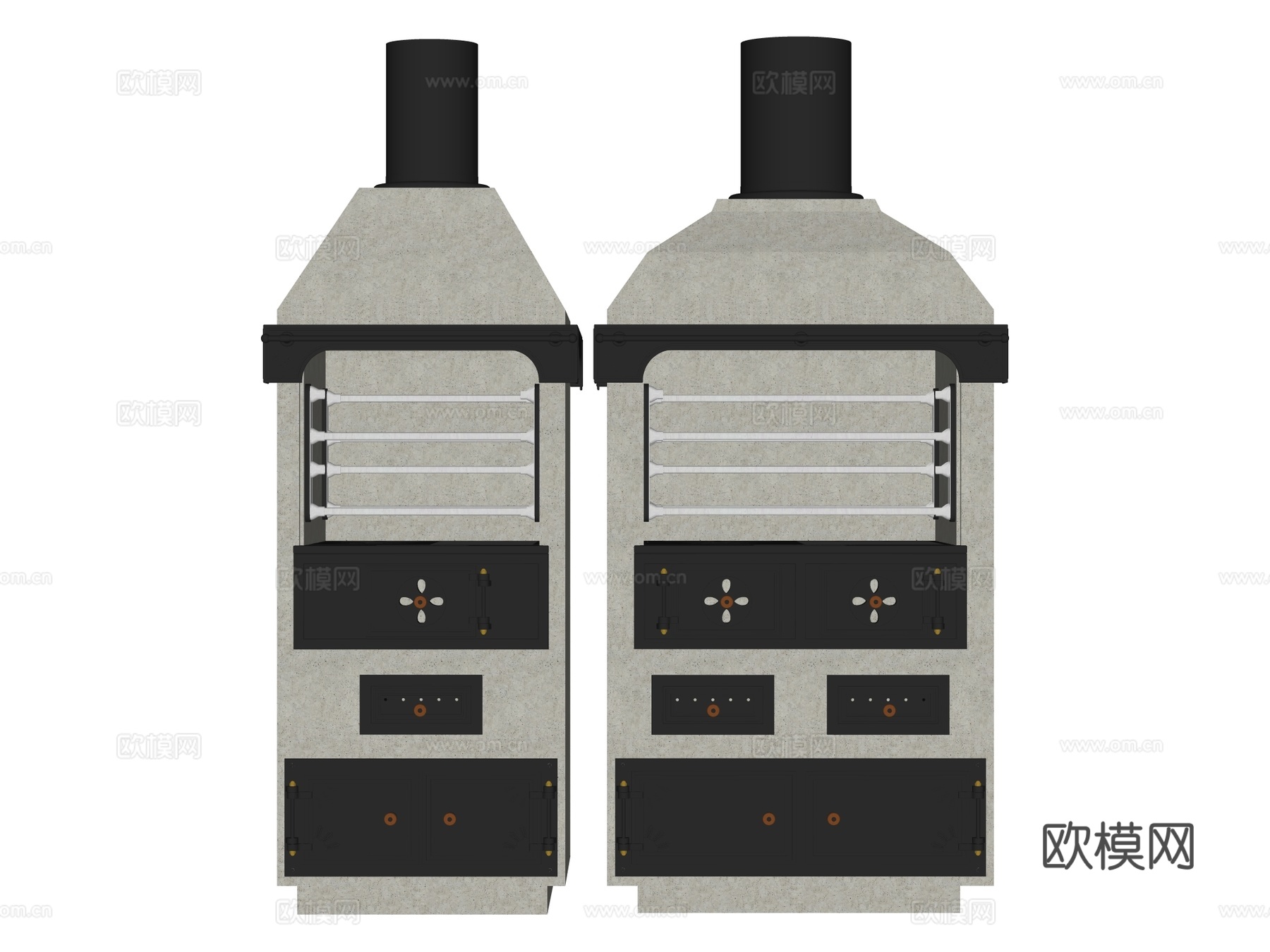 烤炉窑炉 户外烤炉窑炉 披萨窑炉su模型