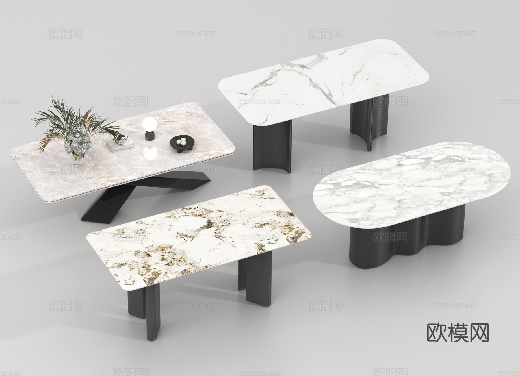 现代餐桌 桌子su模型