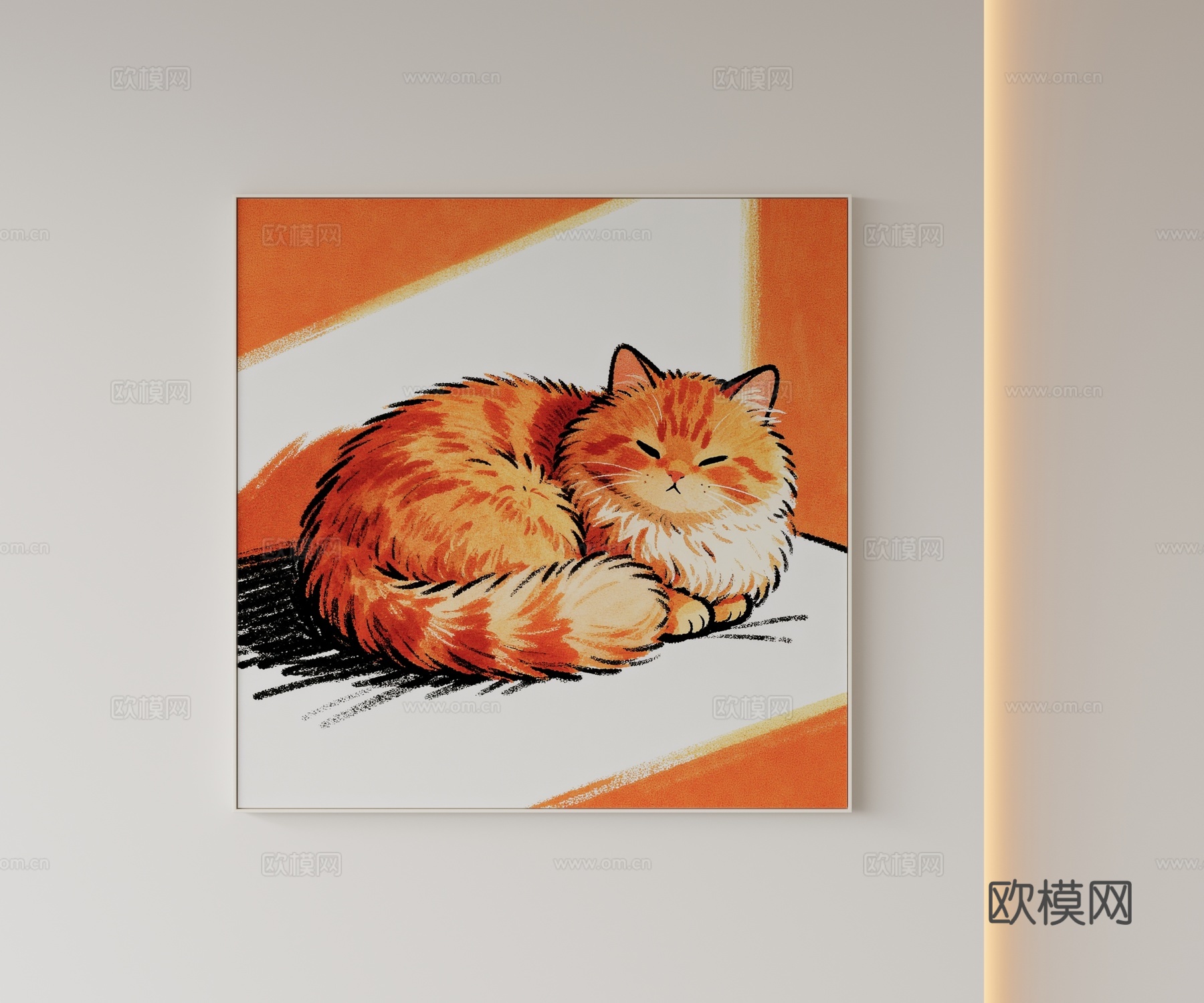 现代动物装饰画su模型