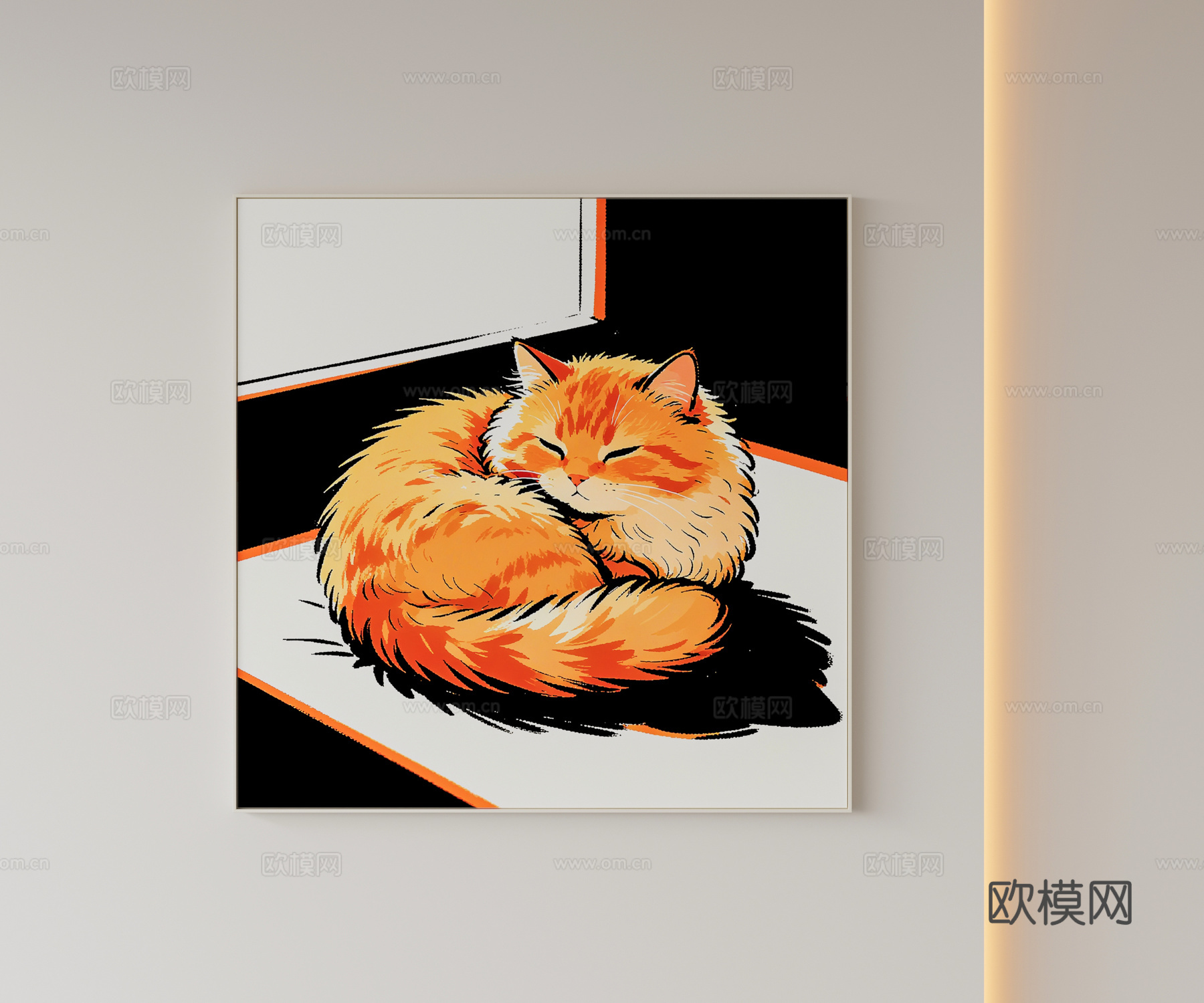 现代动物装饰画su模型