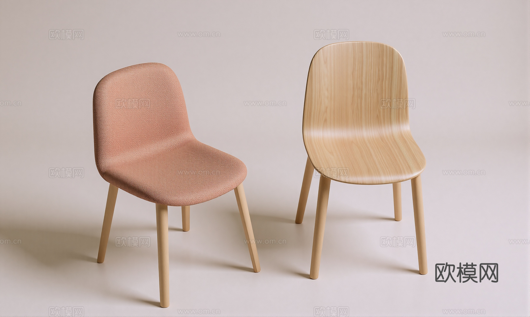 北欧单人椅休闲椅su模型