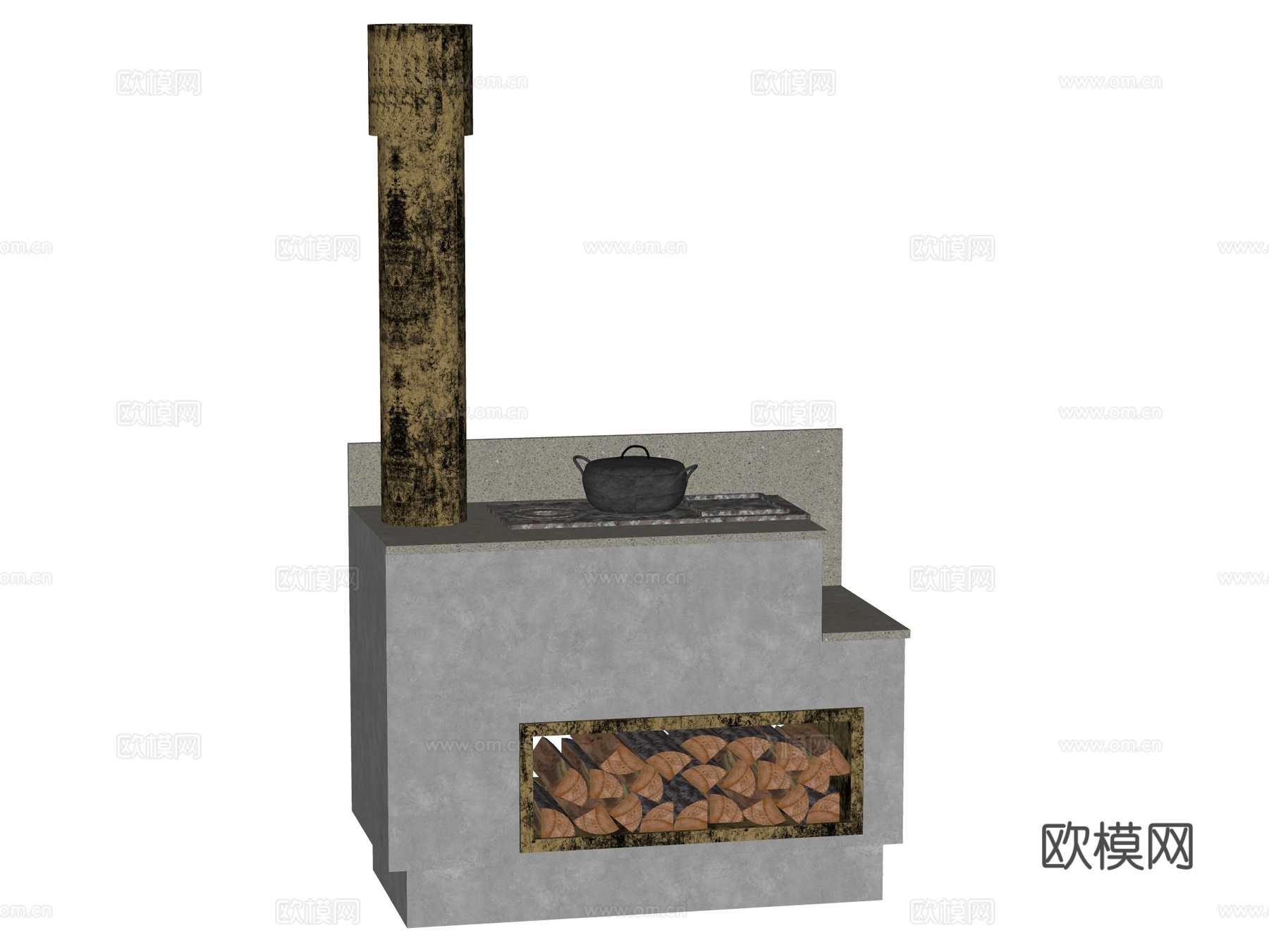 灶台 土灶 传统灶台 老式灶台su模型
