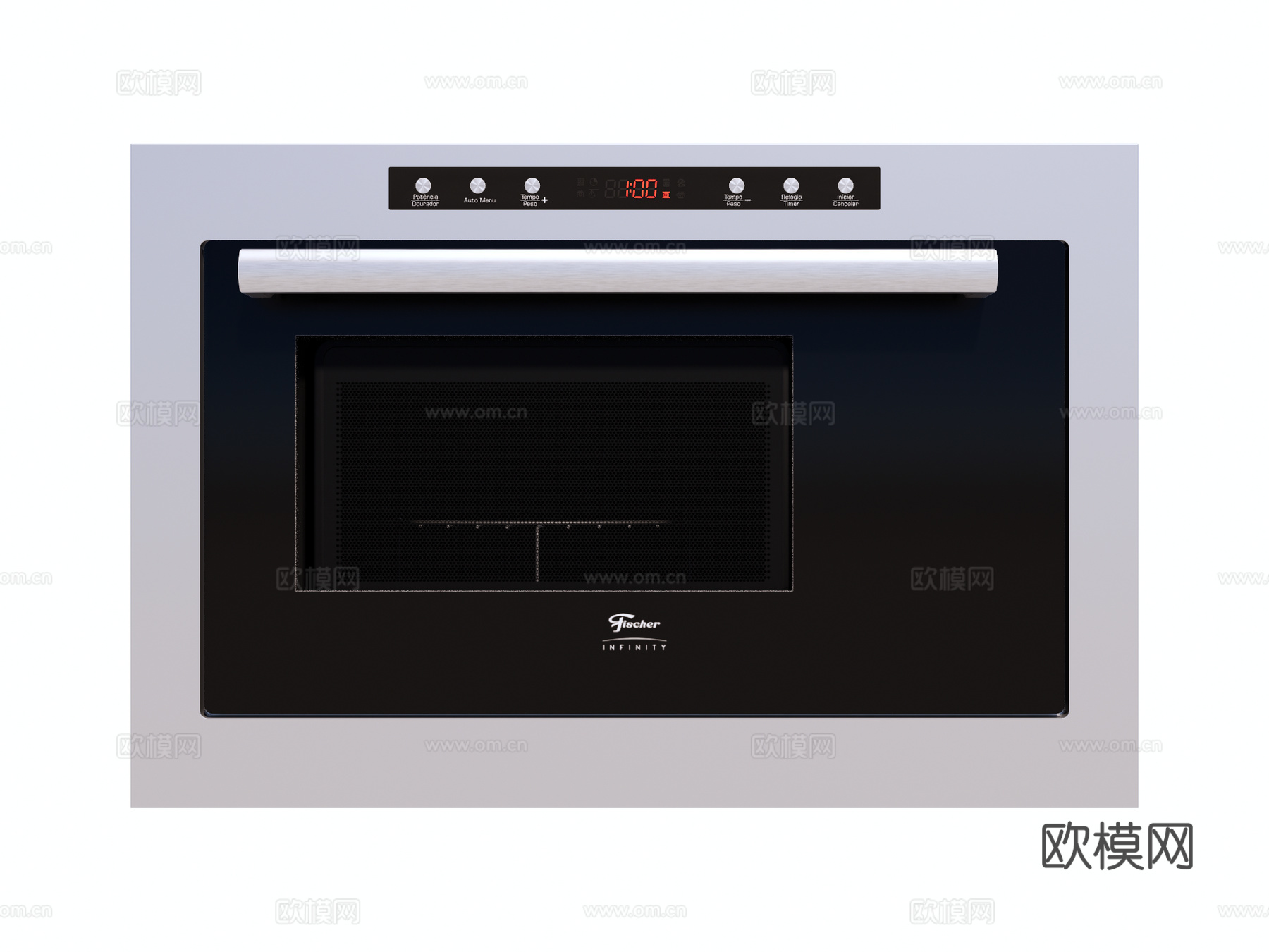 嵌入式微波炉su模型下载（渲染图1）