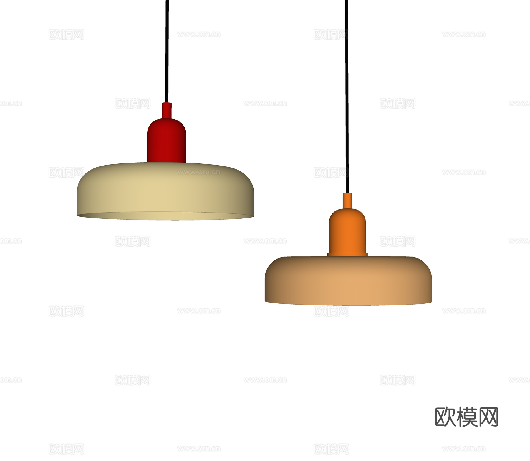 现代简约小吊灯 儿童吊灯su模型