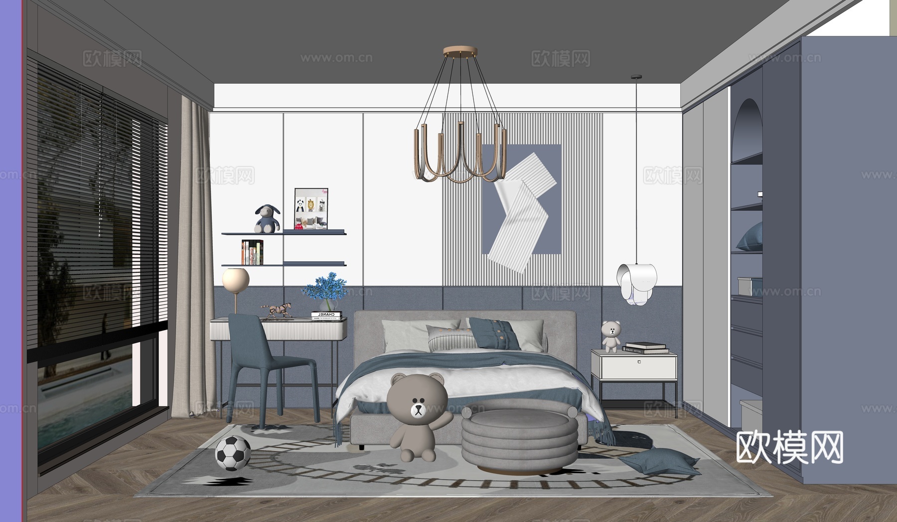儿童房su模型