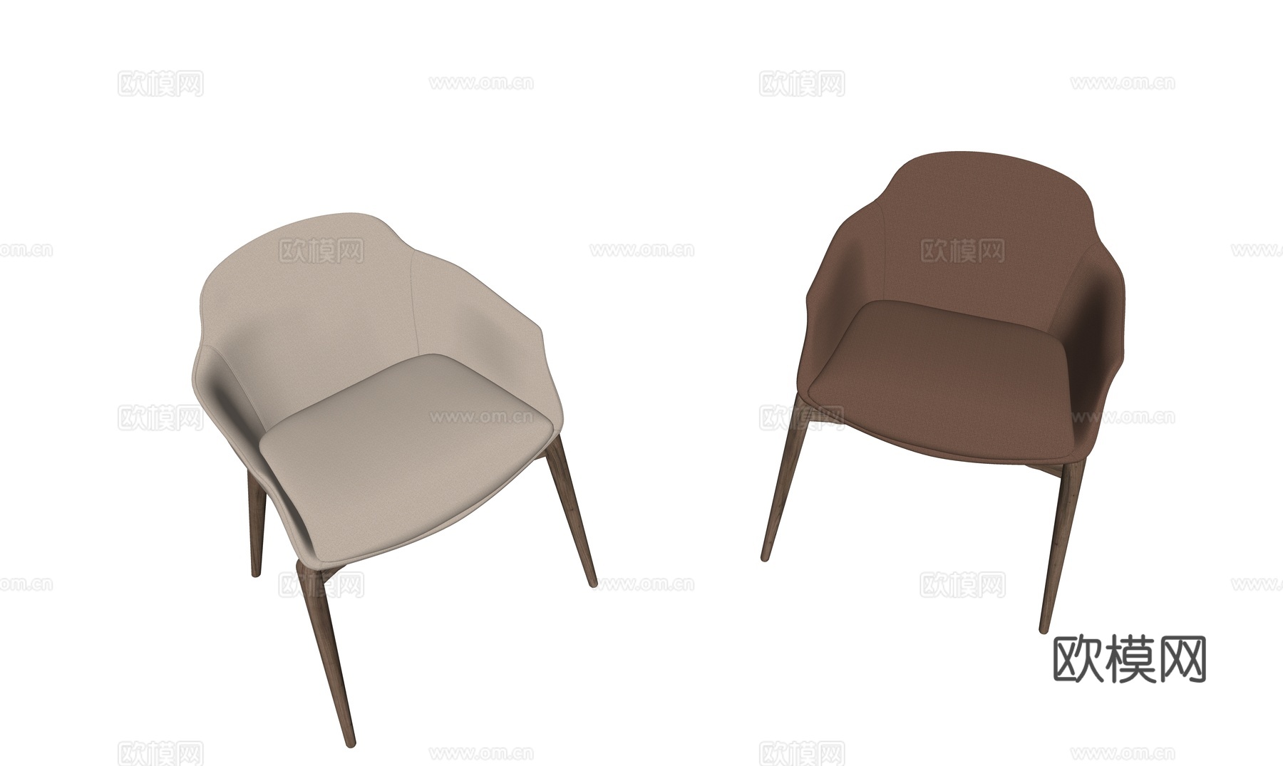 北欧单人椅休闲椅su模型
