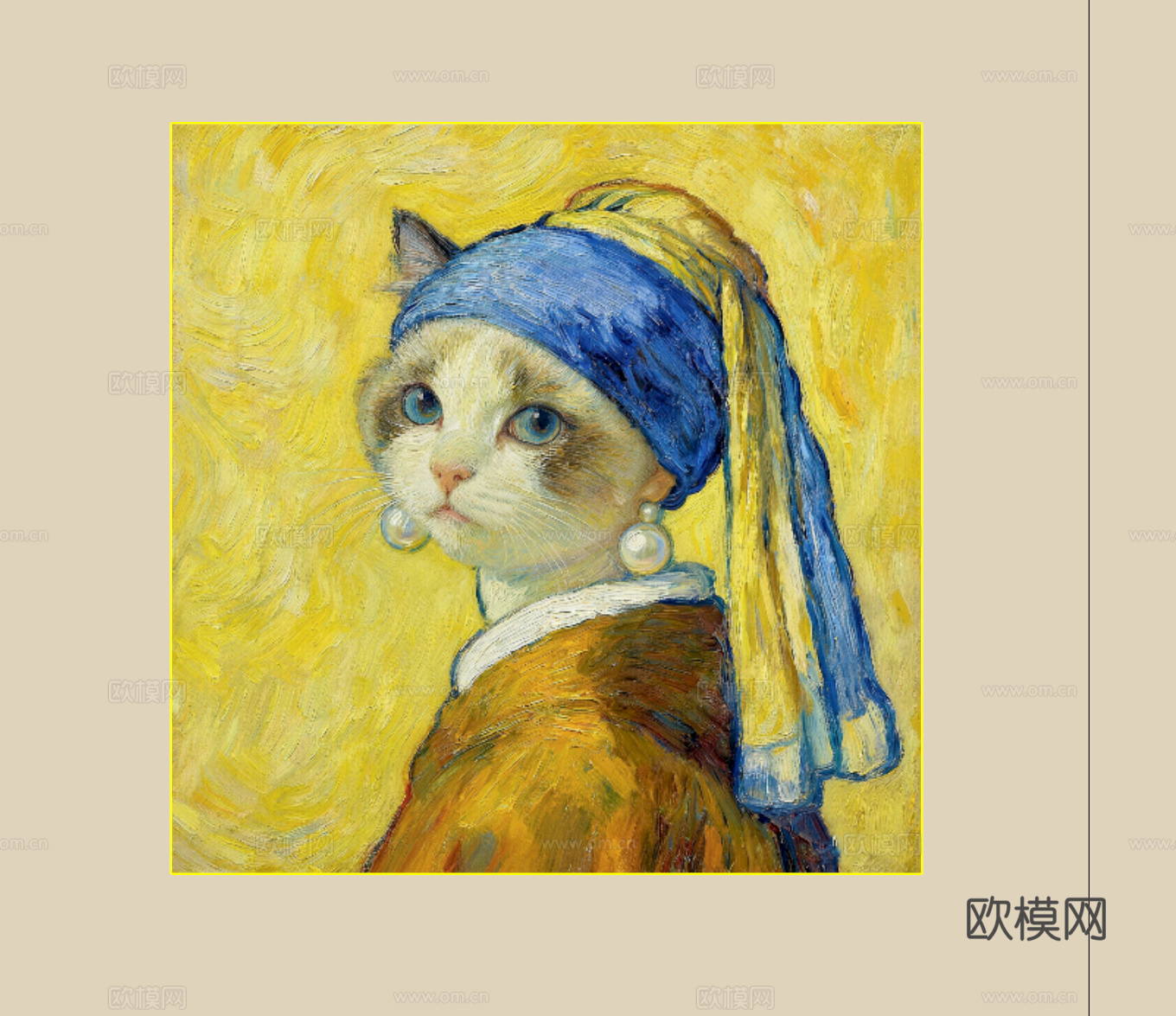 法式抽象装饰画su模型