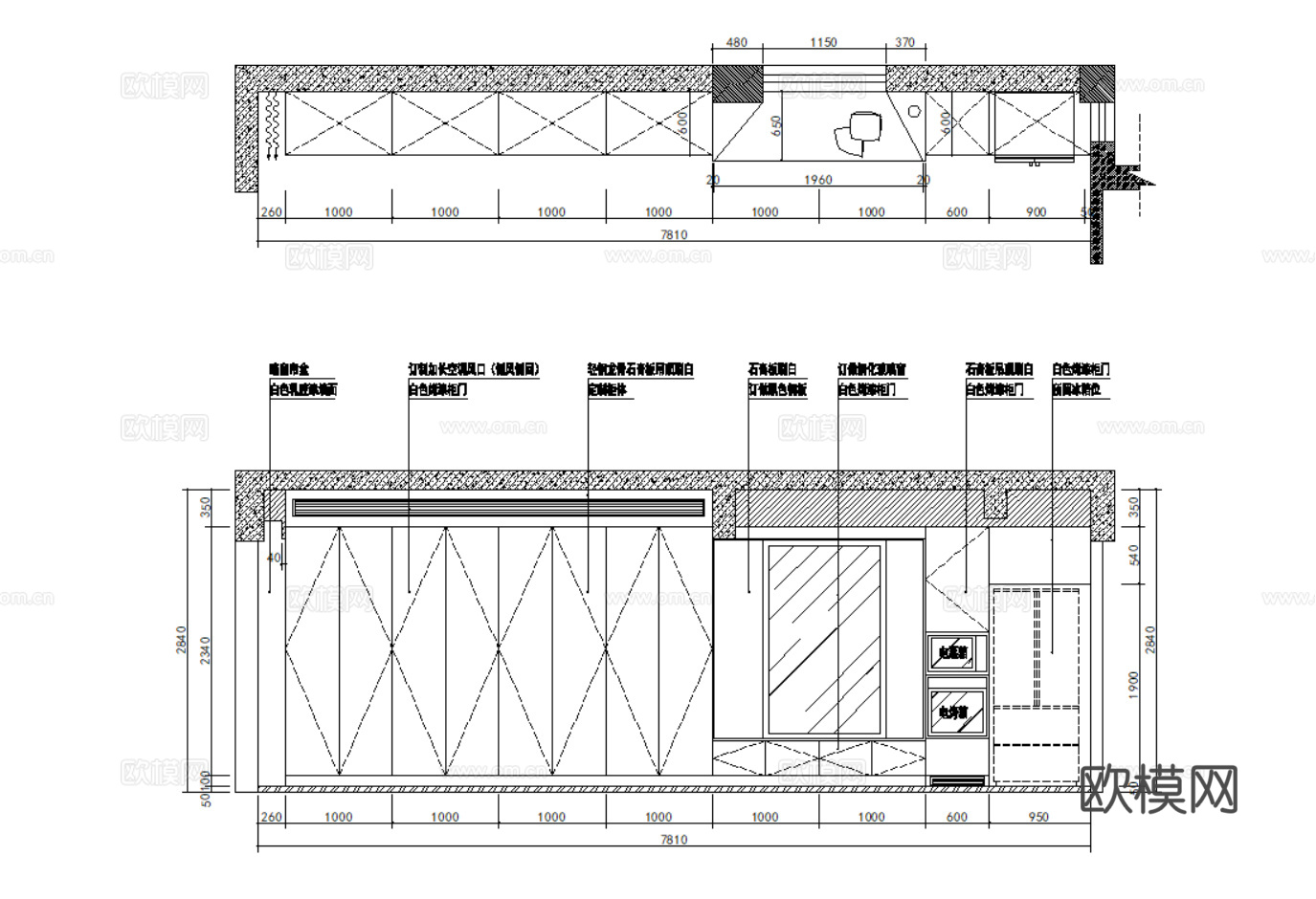 10套现代简约轻奢极简风格样板间大平层别墅CAD施工图附效果cad施工图