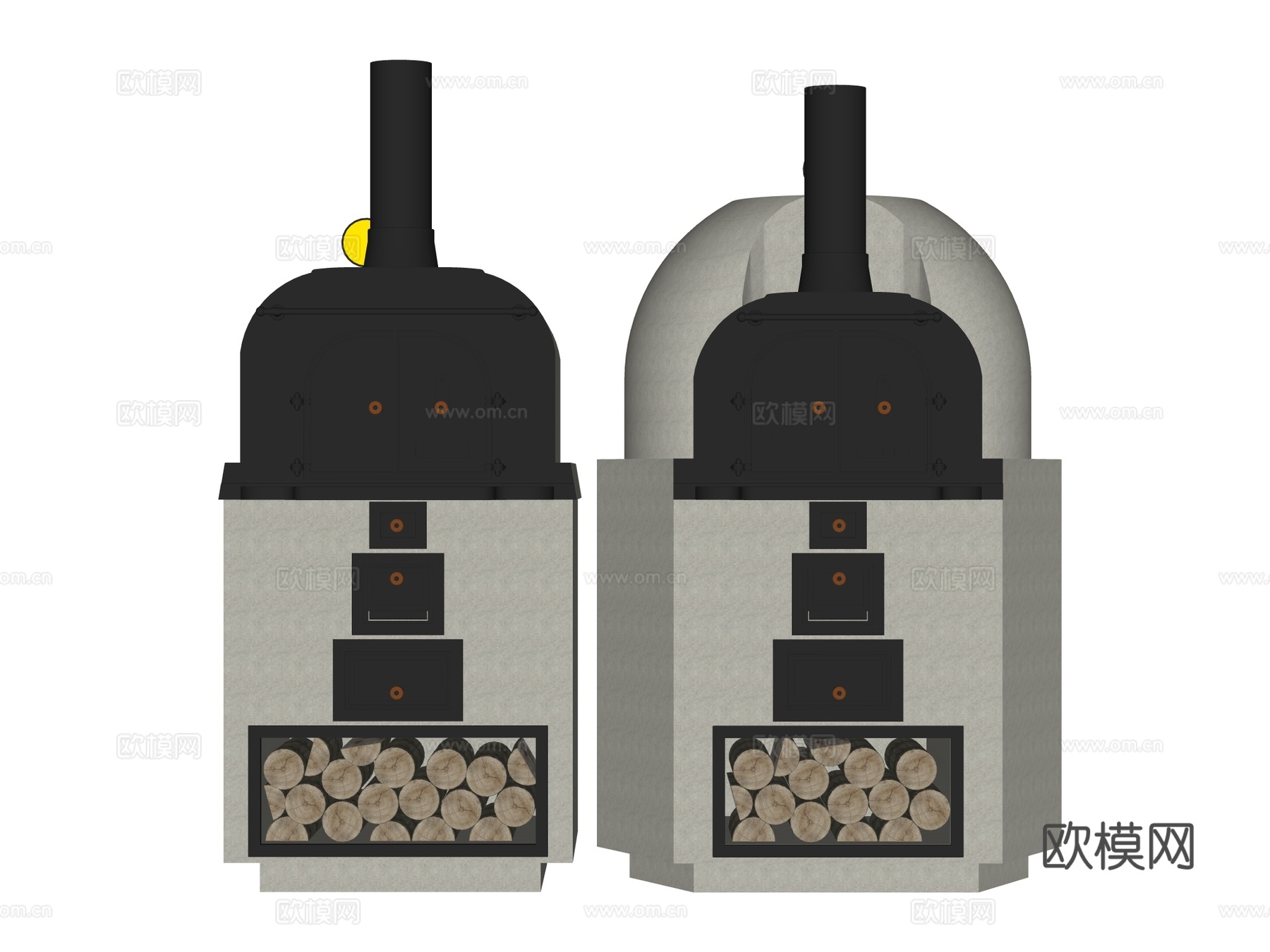 烤炉窑炉 户外烤炉窑炉 披萨窑炉su模型