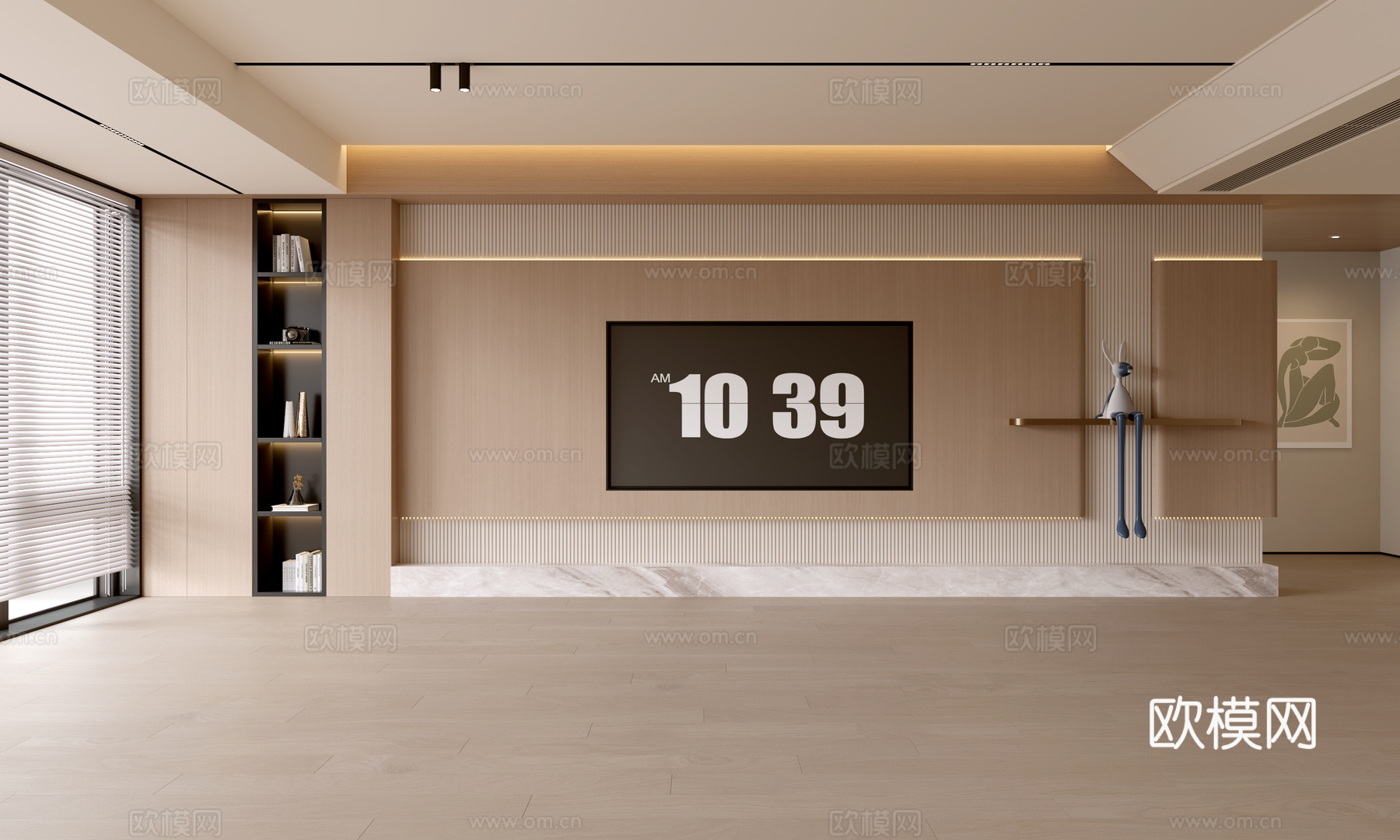 现代客厅 奶油客厅 电视背景墙 客厅背景 奶油风背景墙su模型