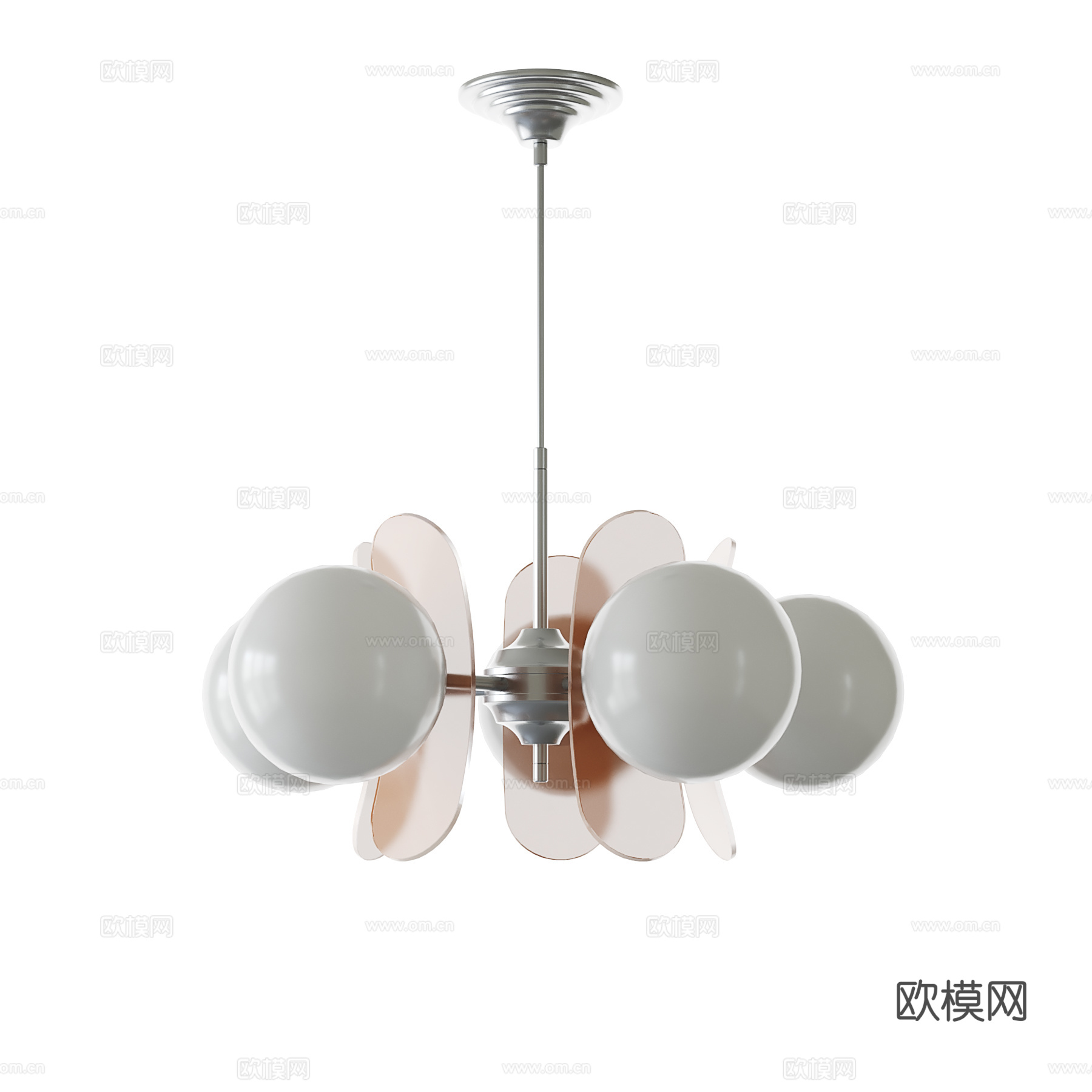 北欧中古吊灯su模型