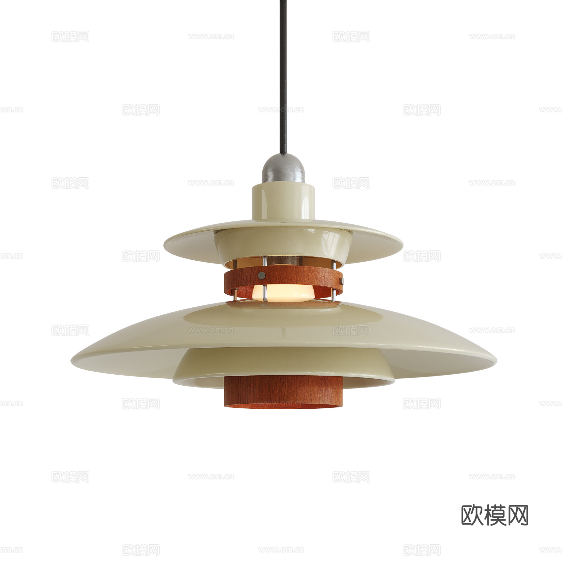 北欧中古小吊灯su模型