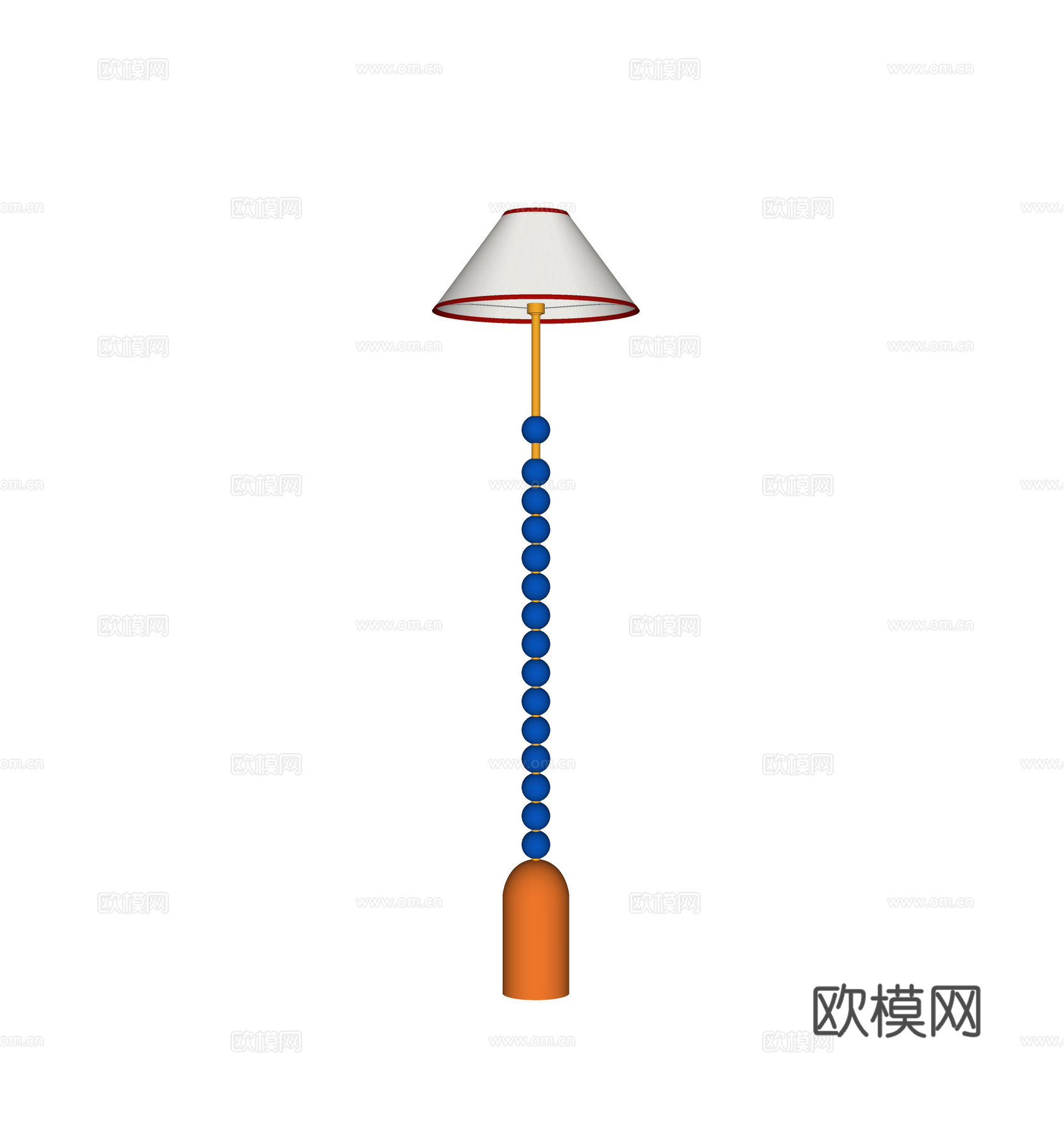 中古奶油落地灯 儿童落地灯su模型