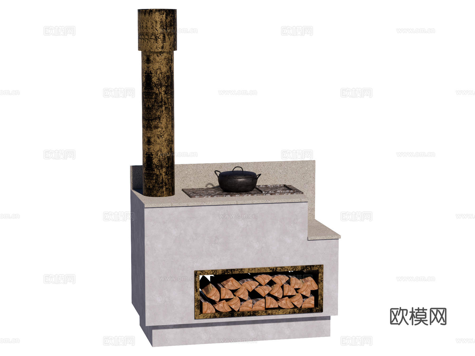 灶台 土灶 传统灶台 老式灶台su模型