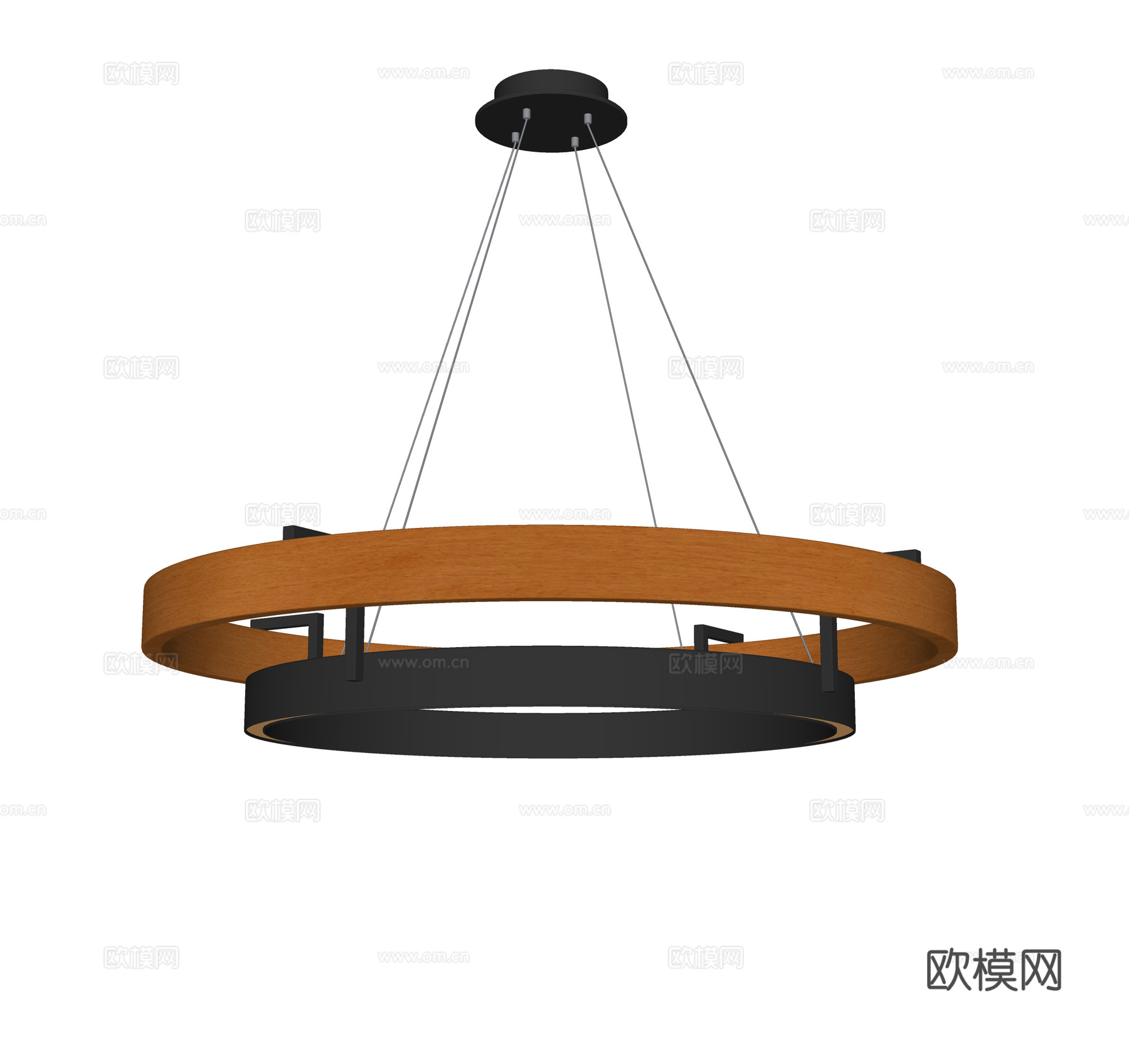 现代中古吊灯su模型