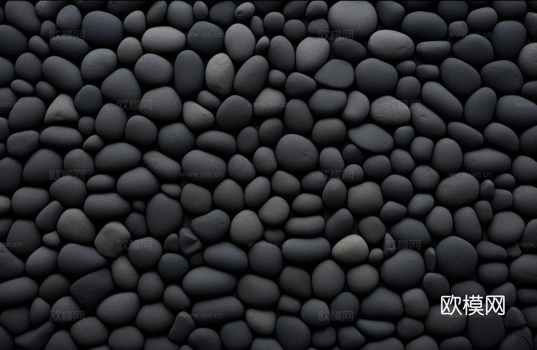 现代黑色鹅卵石，石子，碎石，砂砾石，水洗石，