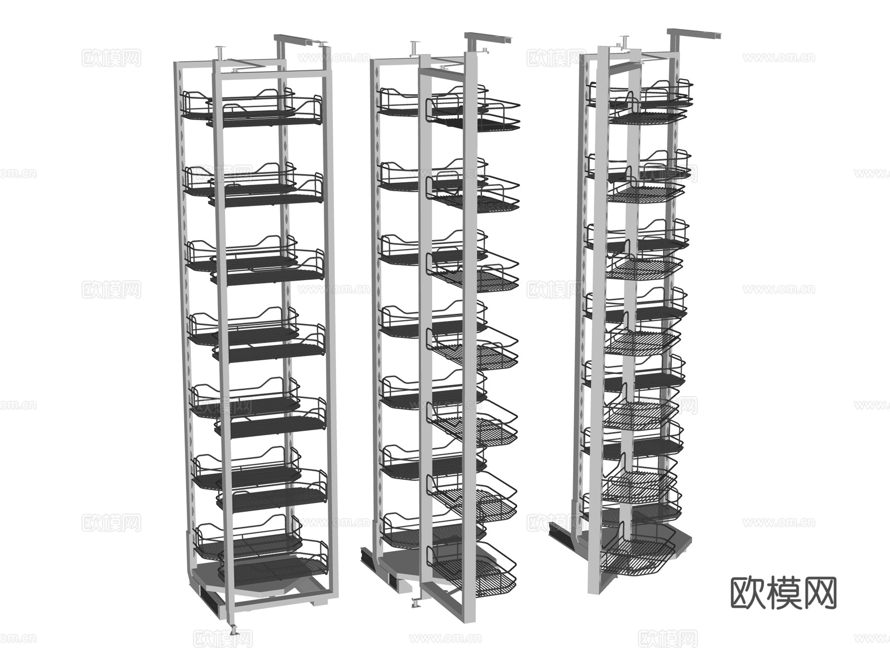 橱柜五金su模型