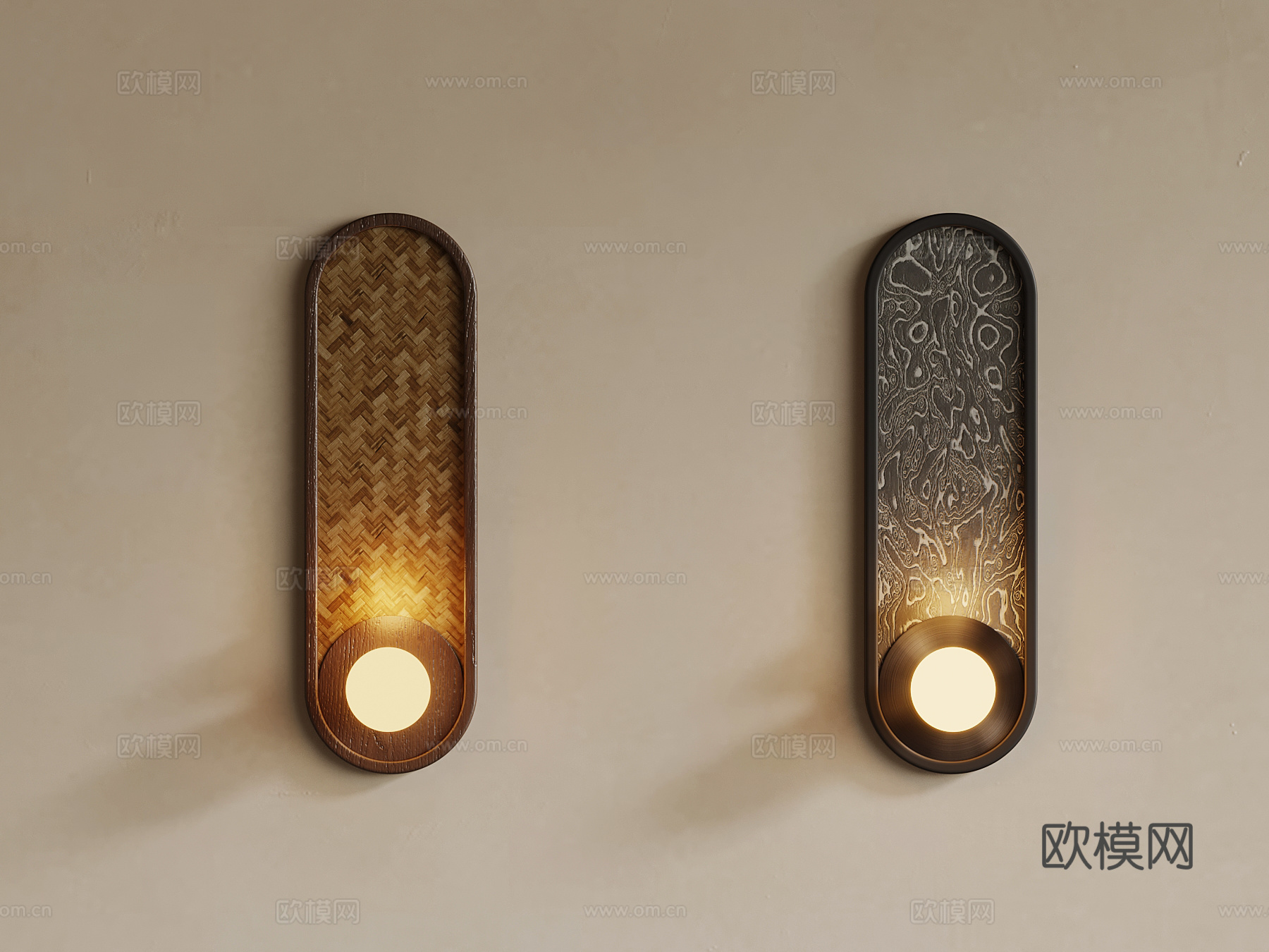 中古风壁灯su模型
