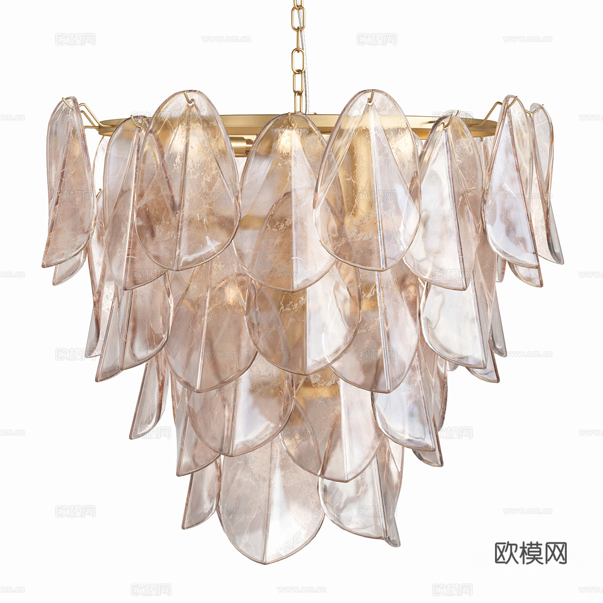 木兰烟白玻璃吊灯 Anthropologi3d模型