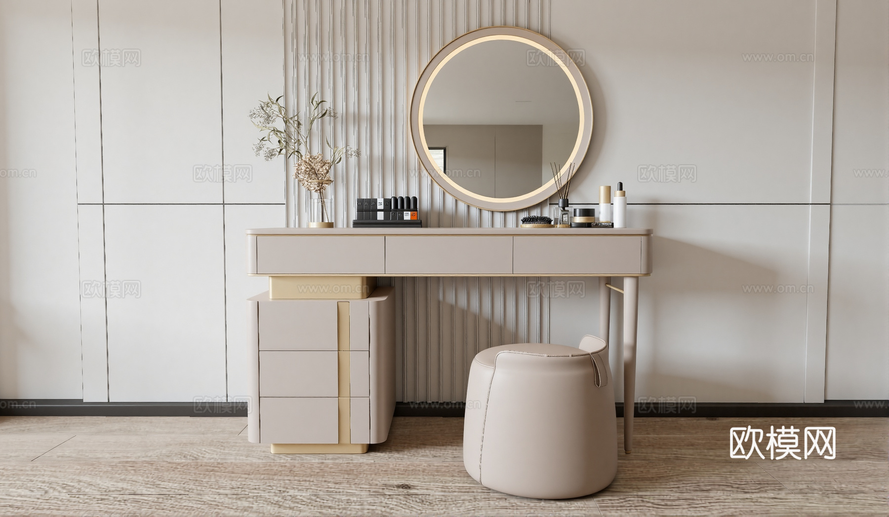 现代梳妆台su模型