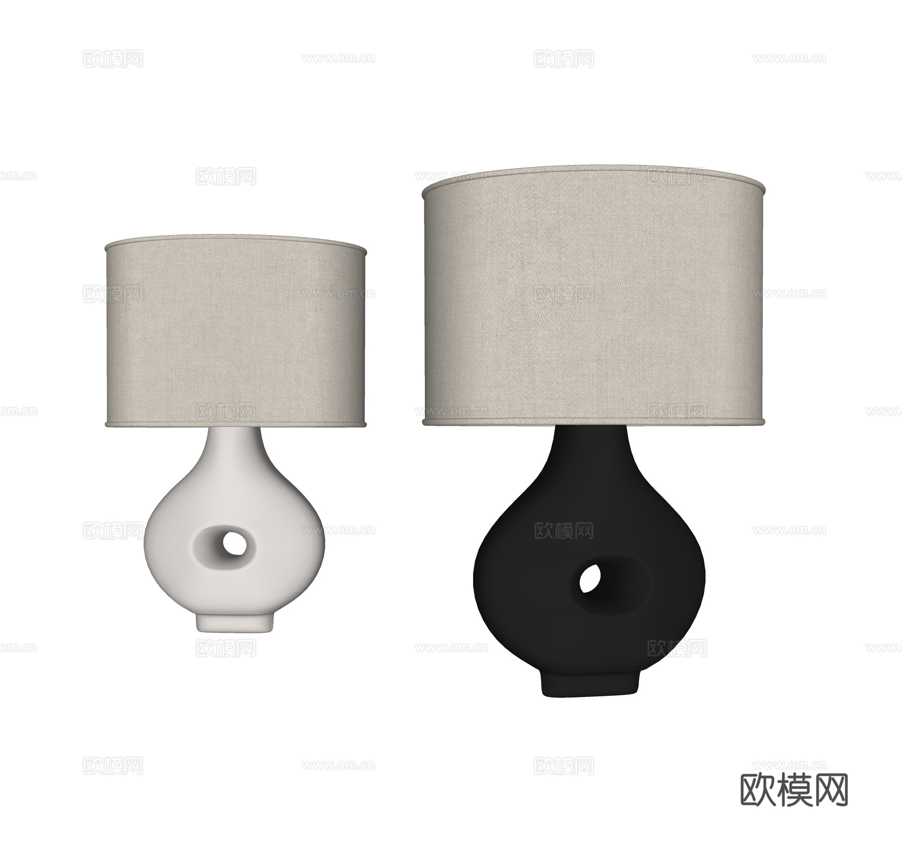 法式复古台灯su模型