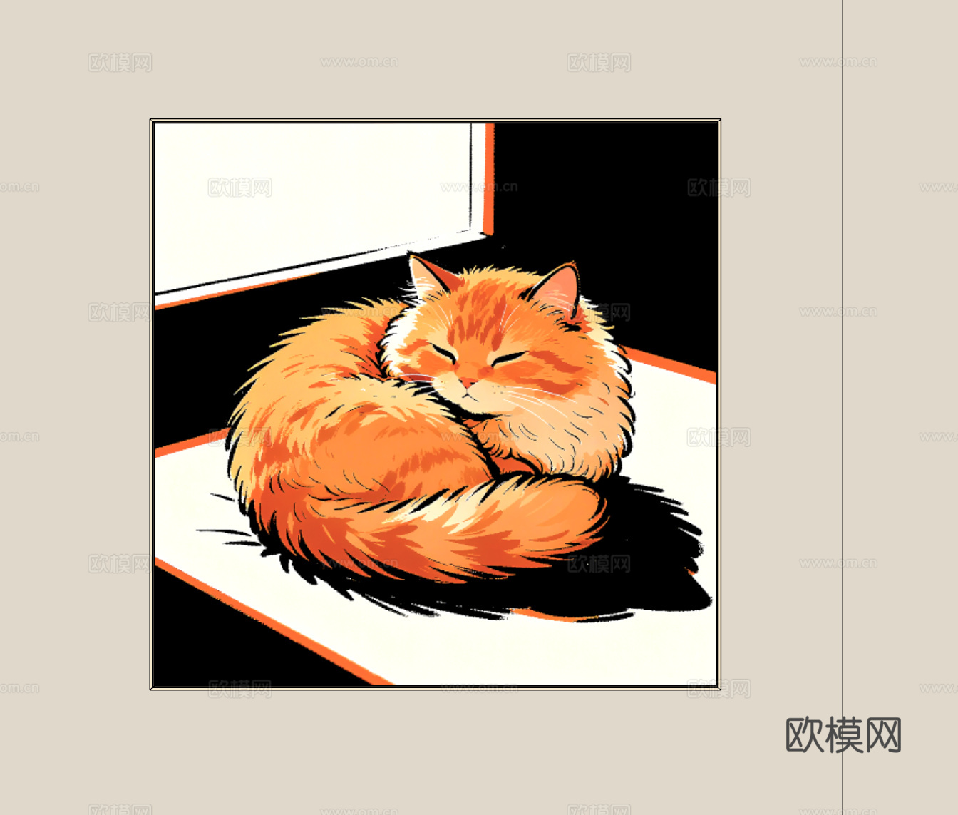 现代动物装饰画su模型