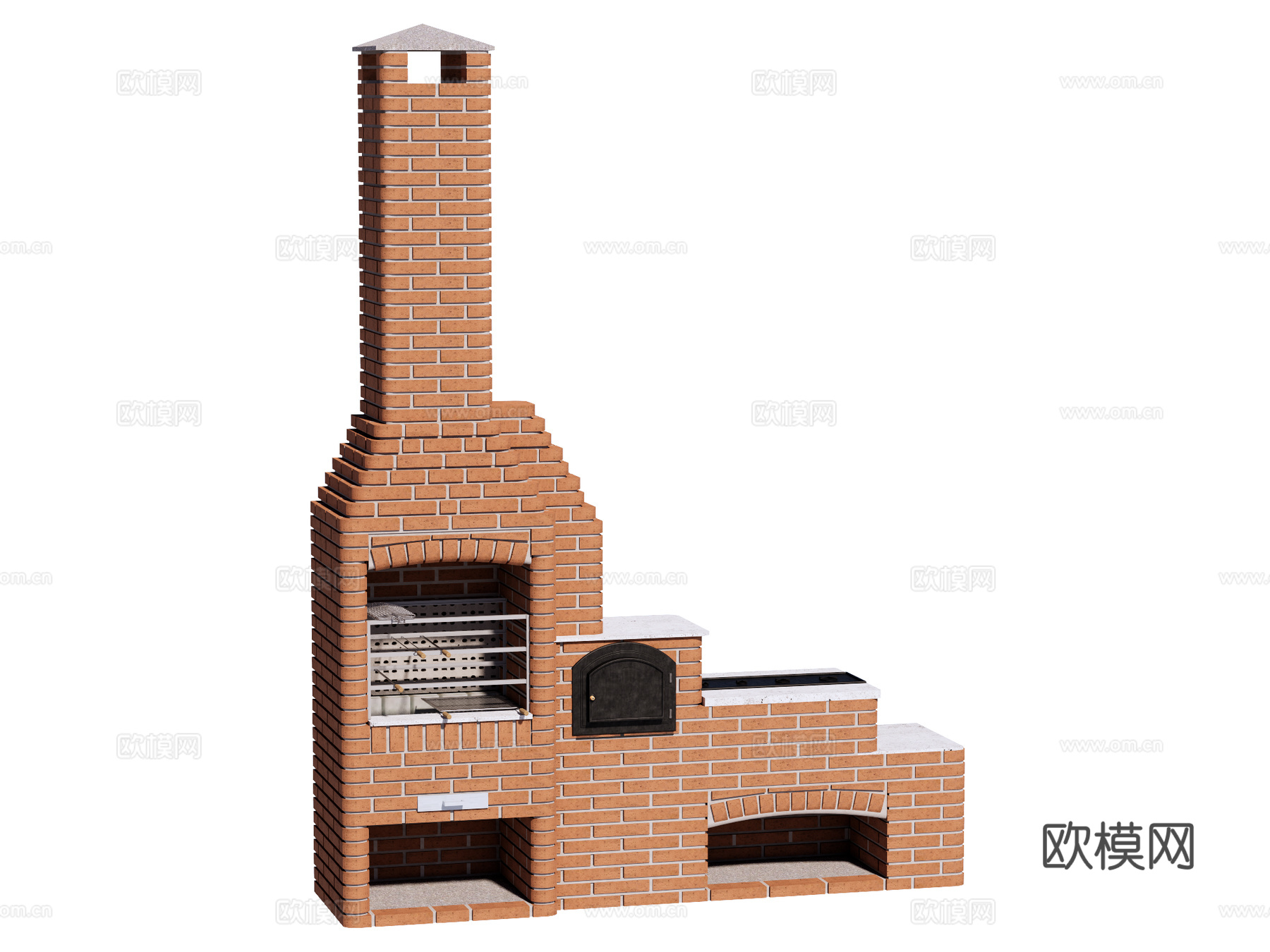 烤炉窑炉 户外烤炉窑炉 披萨窑炉su模型