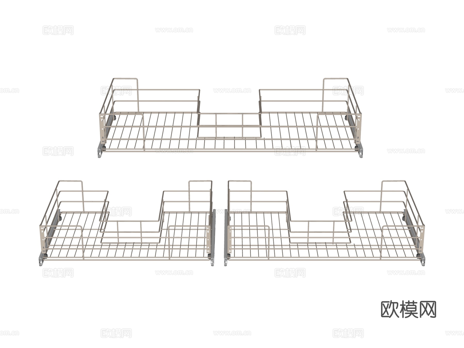 橱柜五金su模型