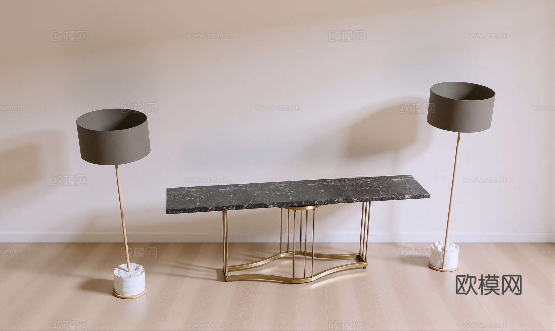 端景条案su模型