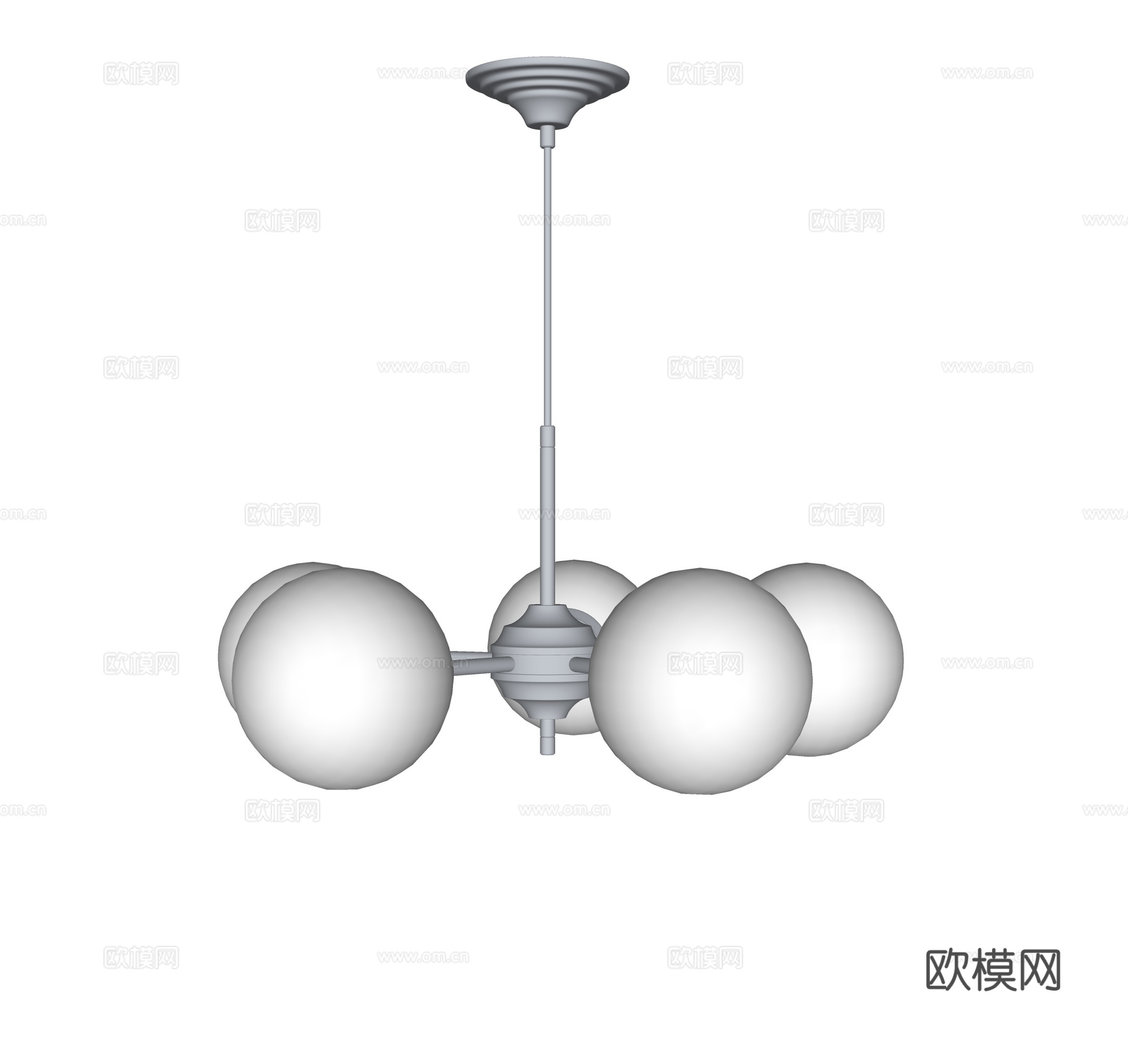 北欧中古吊灯su模型
