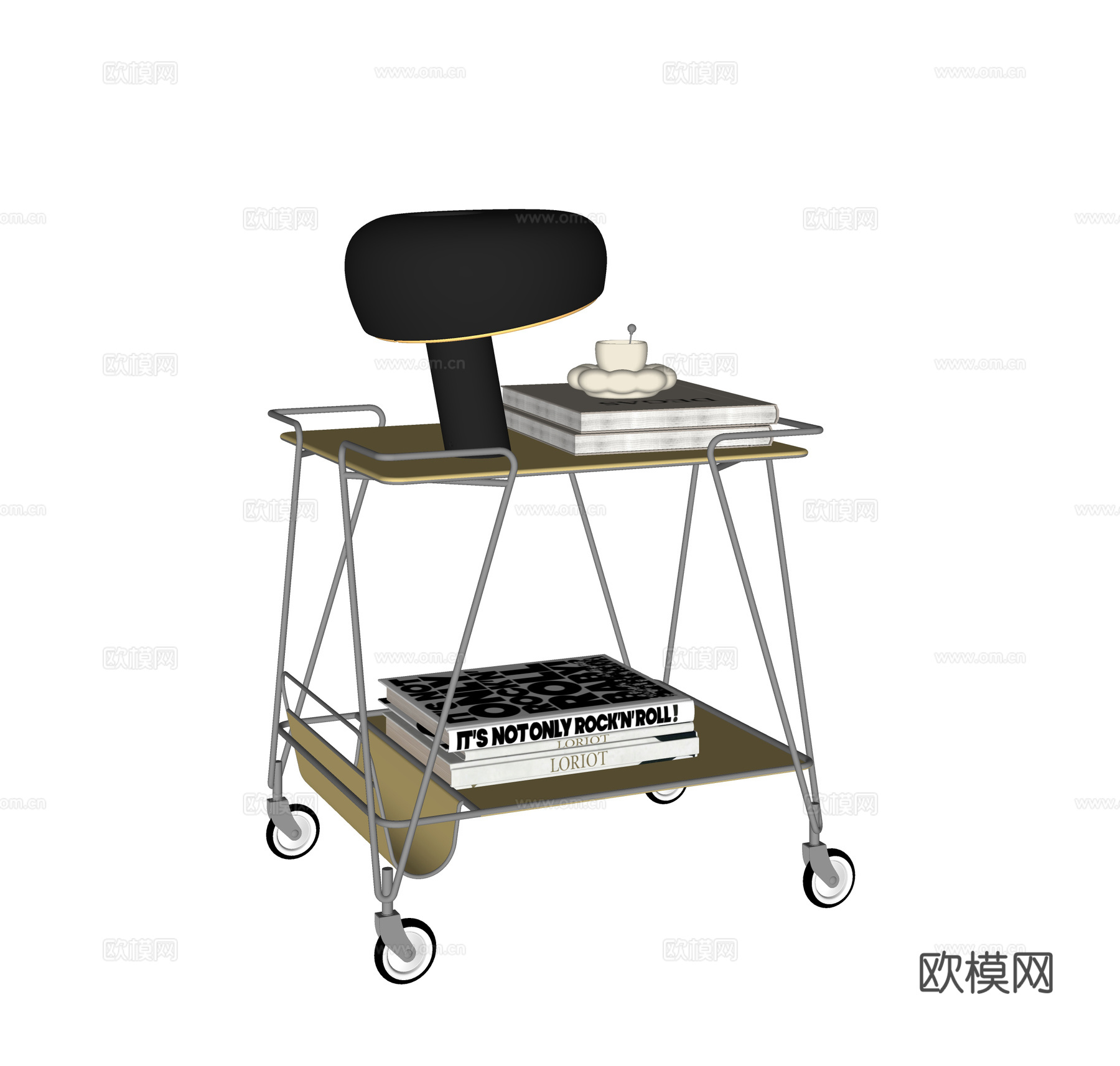 现代中古边几su模型