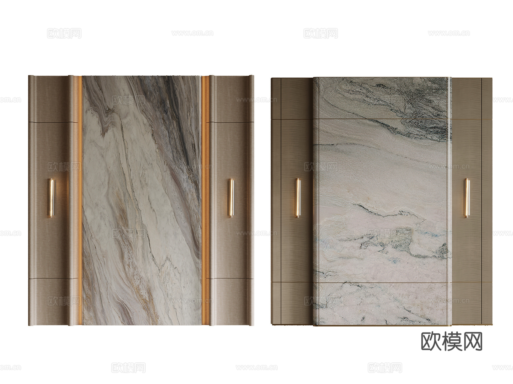 现代背景墙 沙发背景墙 电视背景墙su模型