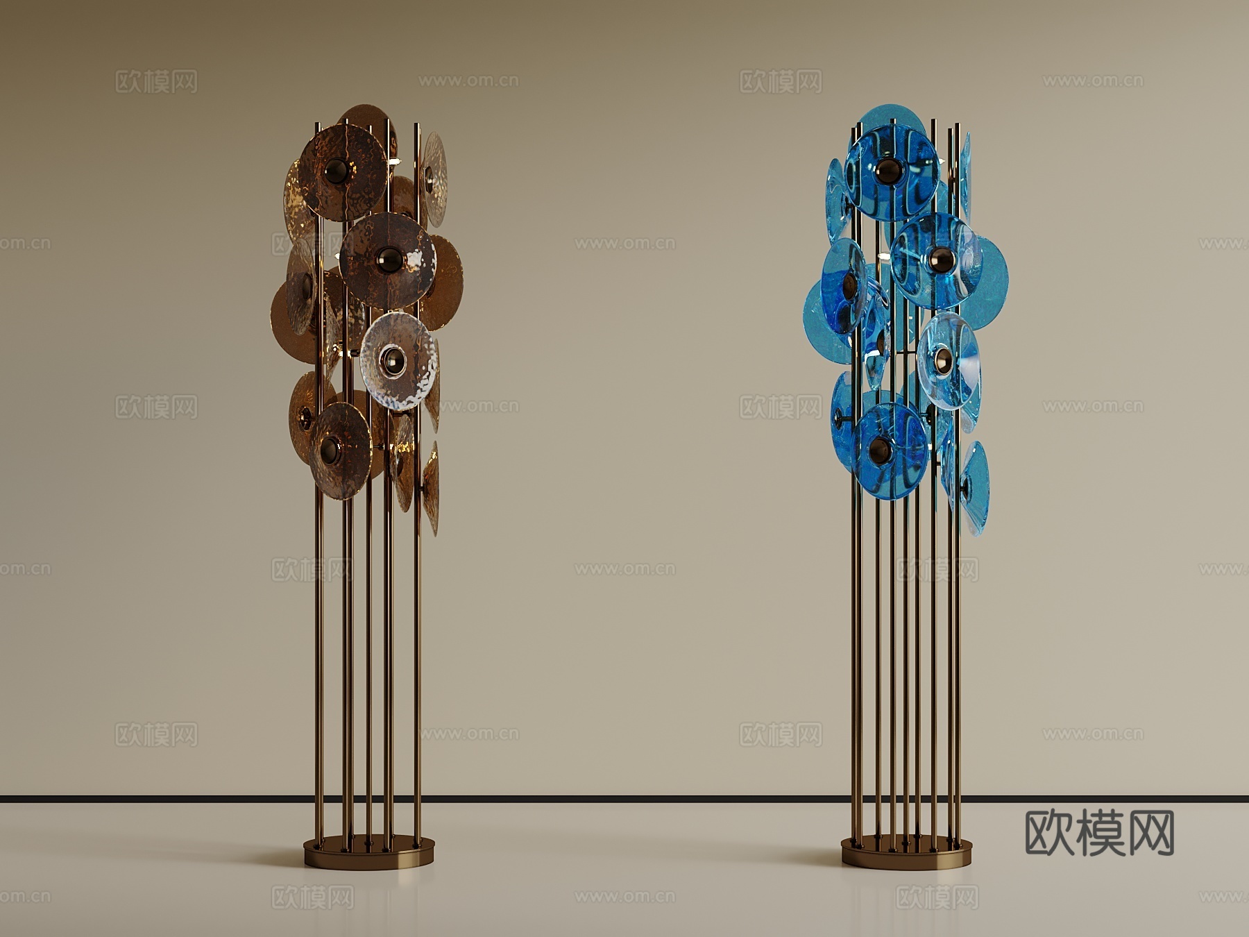 现代落地灯3d模型下载