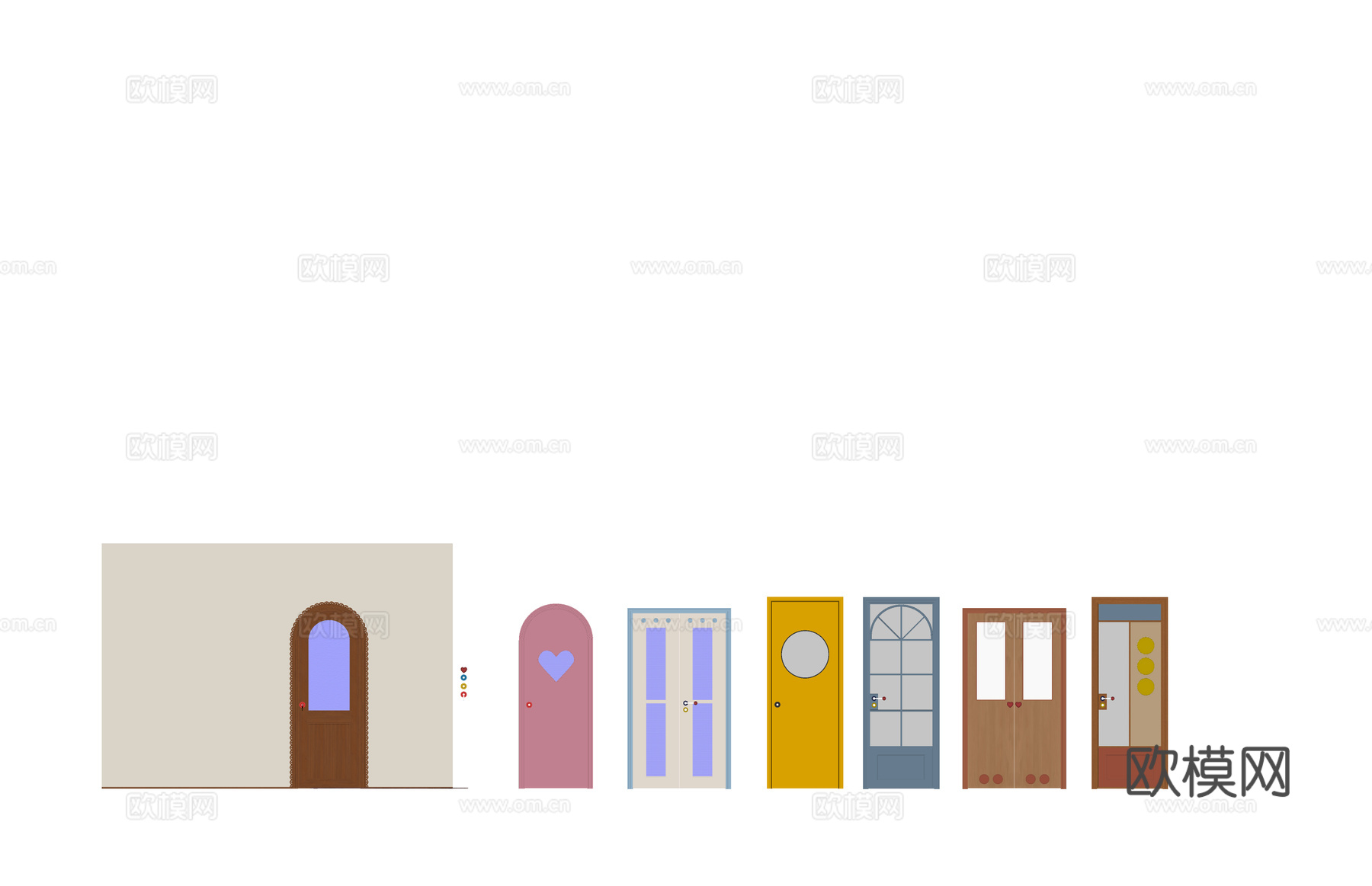 小品 门 窗 五金 装饰 门窗 陈设 桌椅su模型