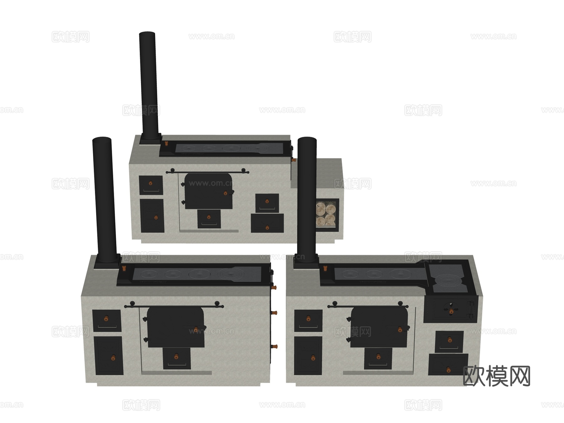 烤炉窑炉 户外烤炉窑炉 披萨窑炉su模型