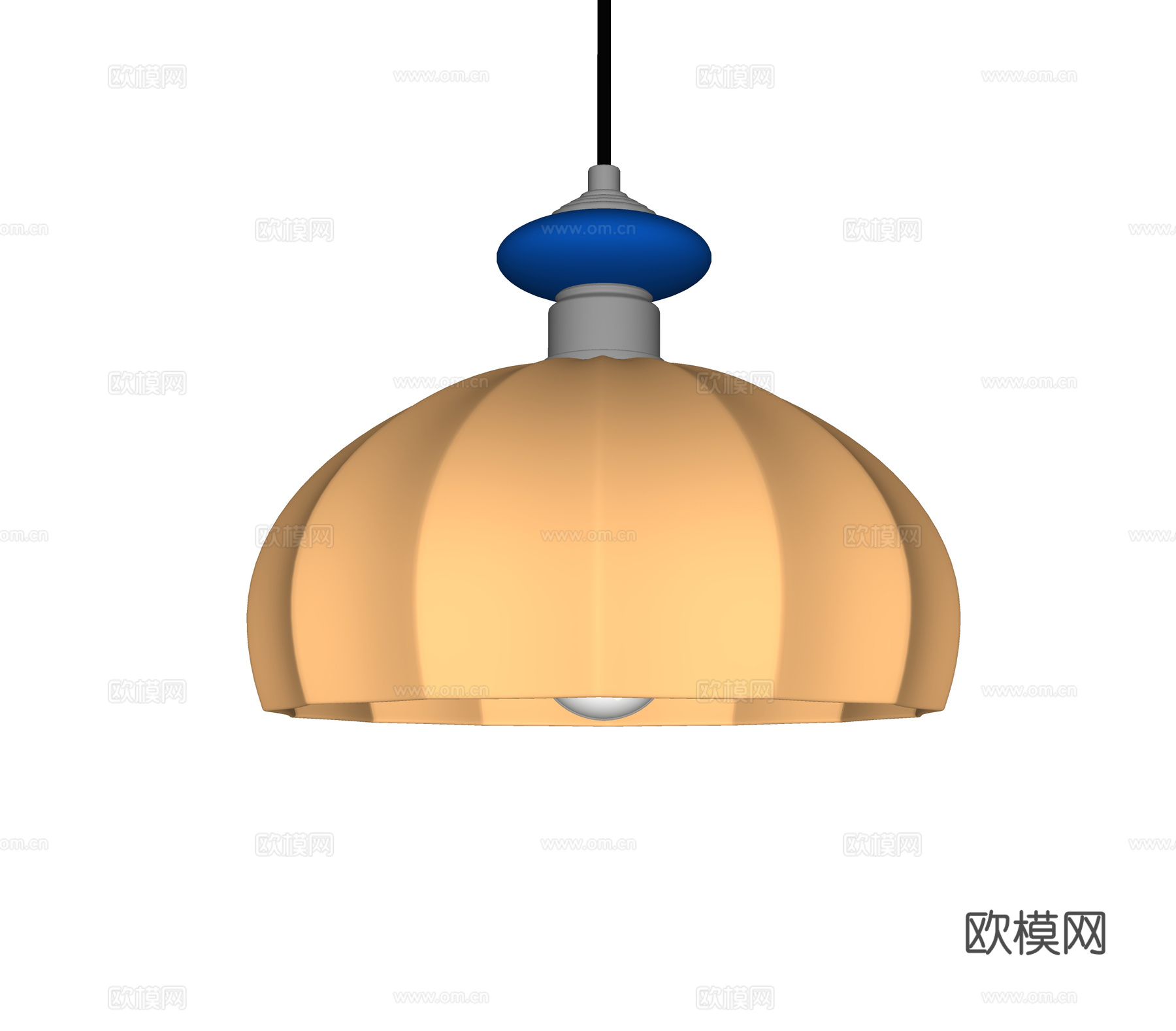 现代中古小吊灯 儿童吊灯su模型