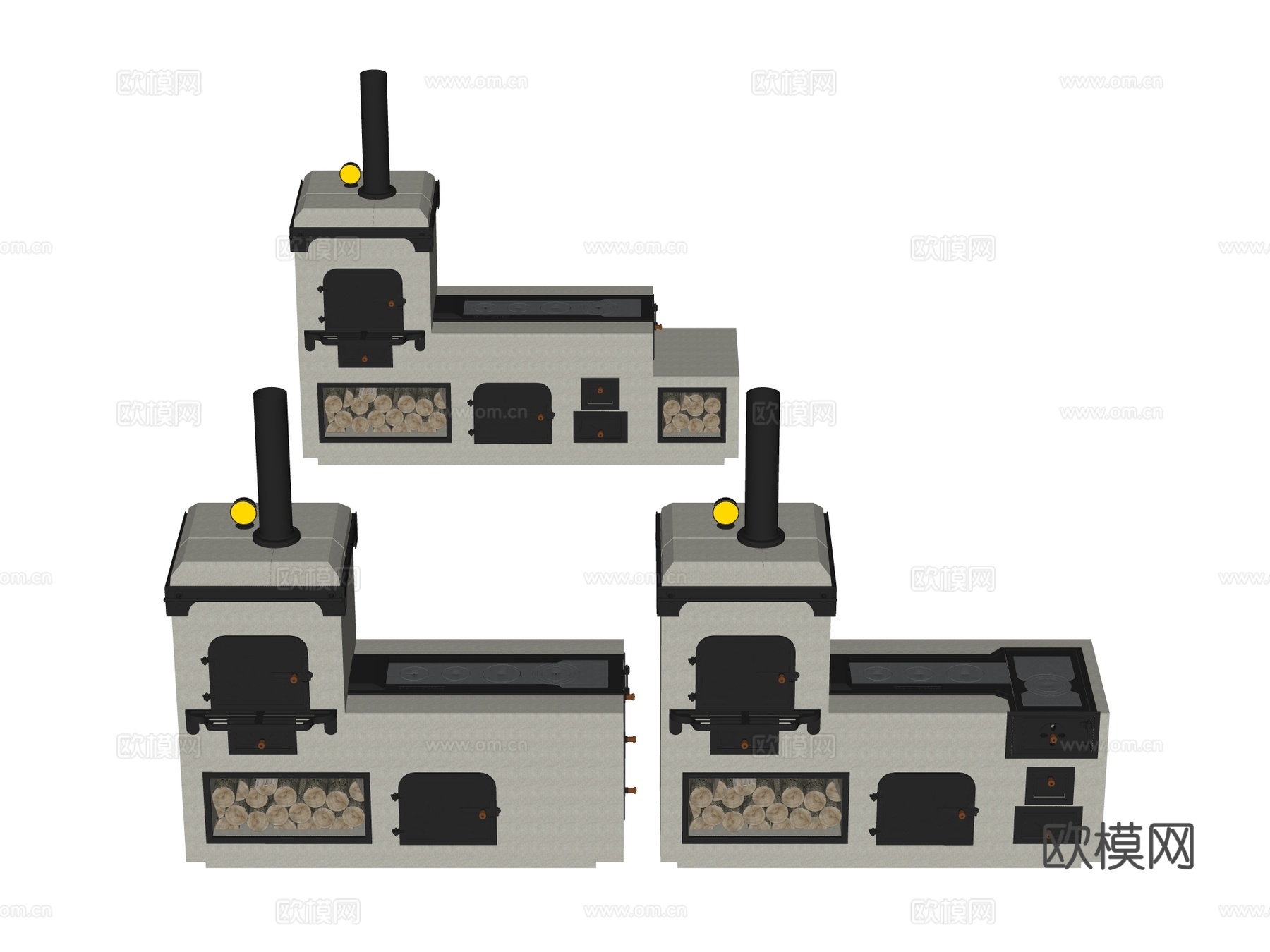 烤炉窑炉 户外烤炉窑炉 披萨窑炉su模型