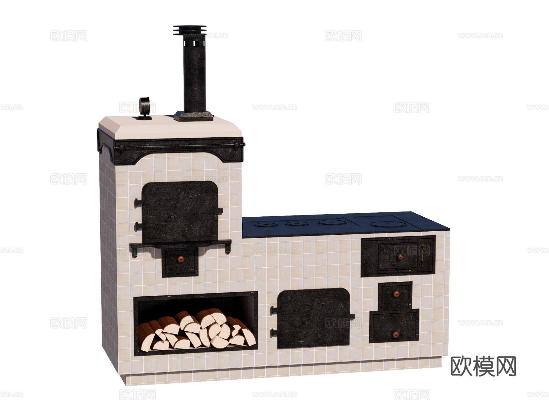 烤炉窑炉 户外烤炉窑炉 披萨窑炉su模型