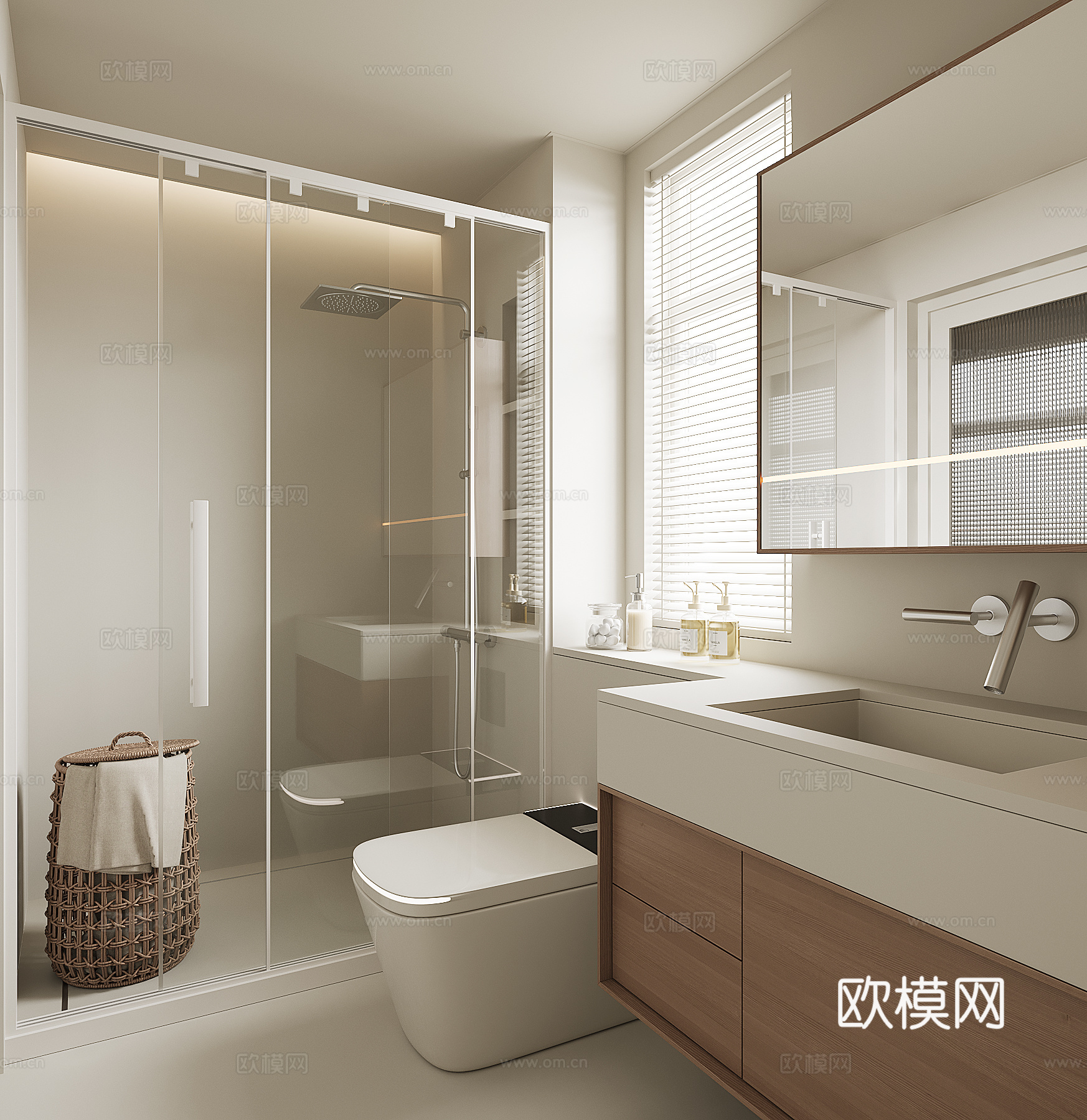 现代卫生间su模型