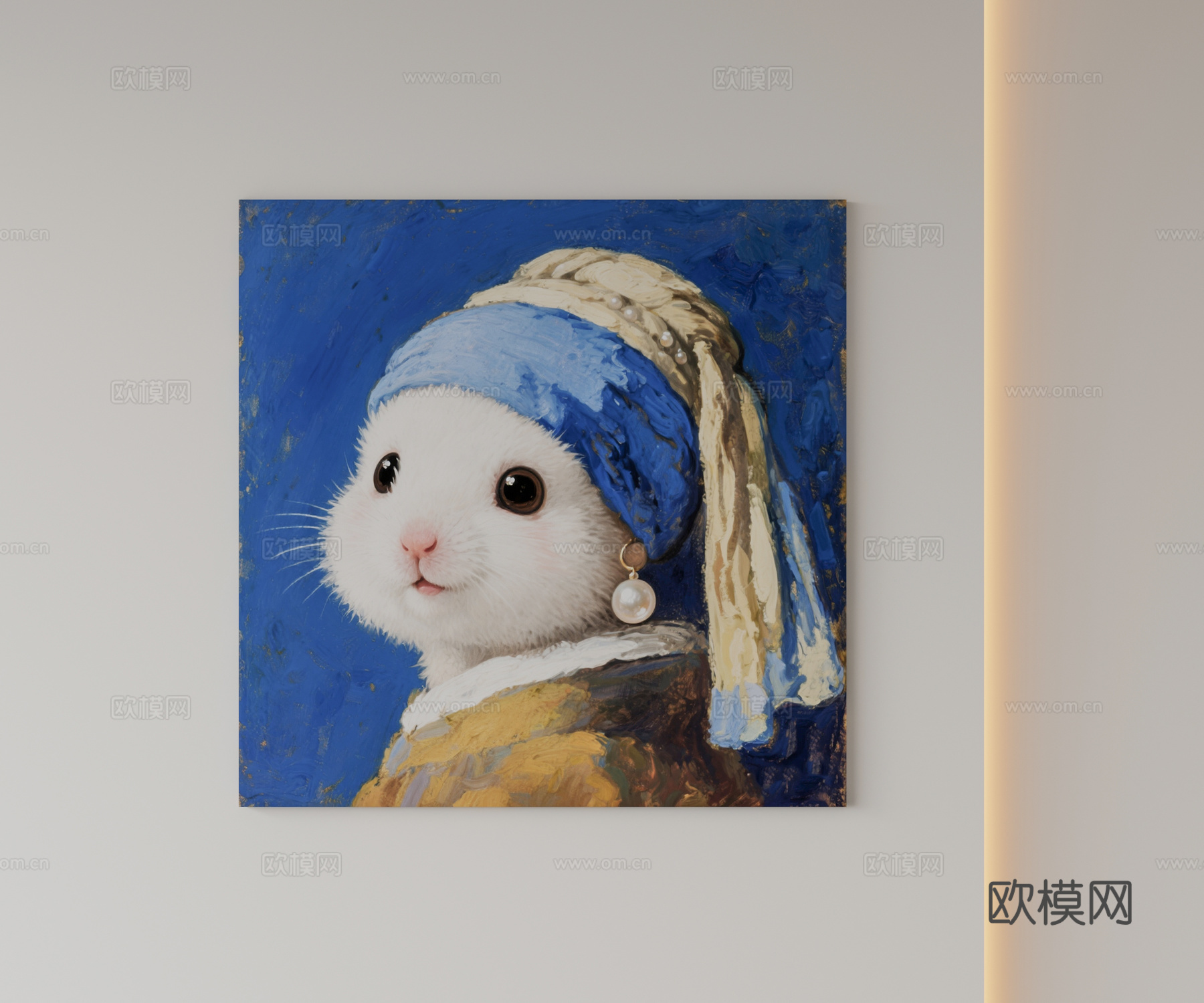 法式抽象装饰画su模型