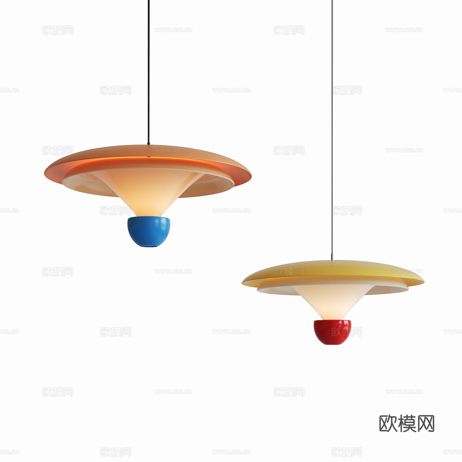 现代奶油小吊灯 儿童吊灯su模型