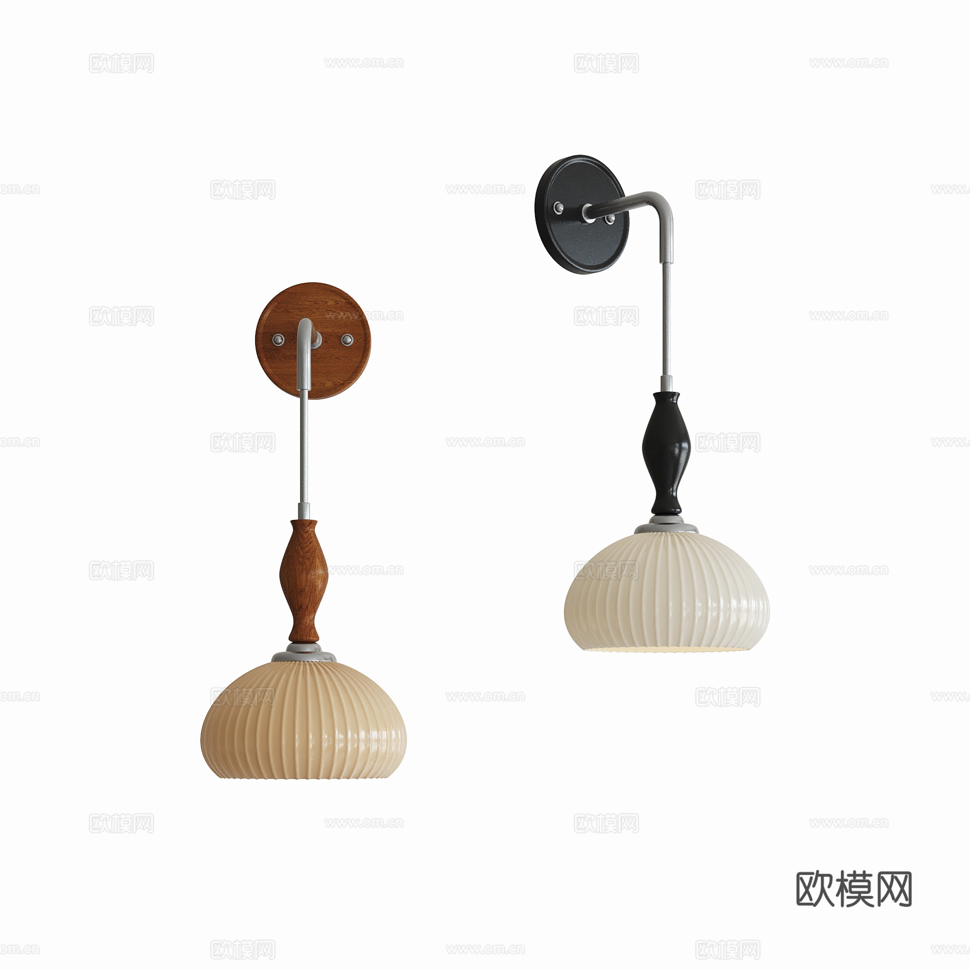 法式中古壁灯su模型下载（渲染图1）