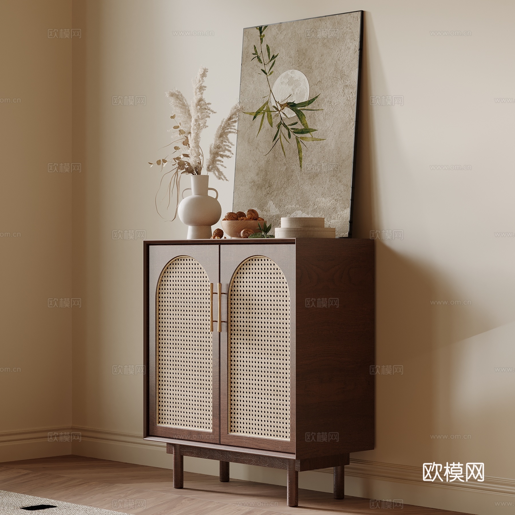 中古风斗柜su模型