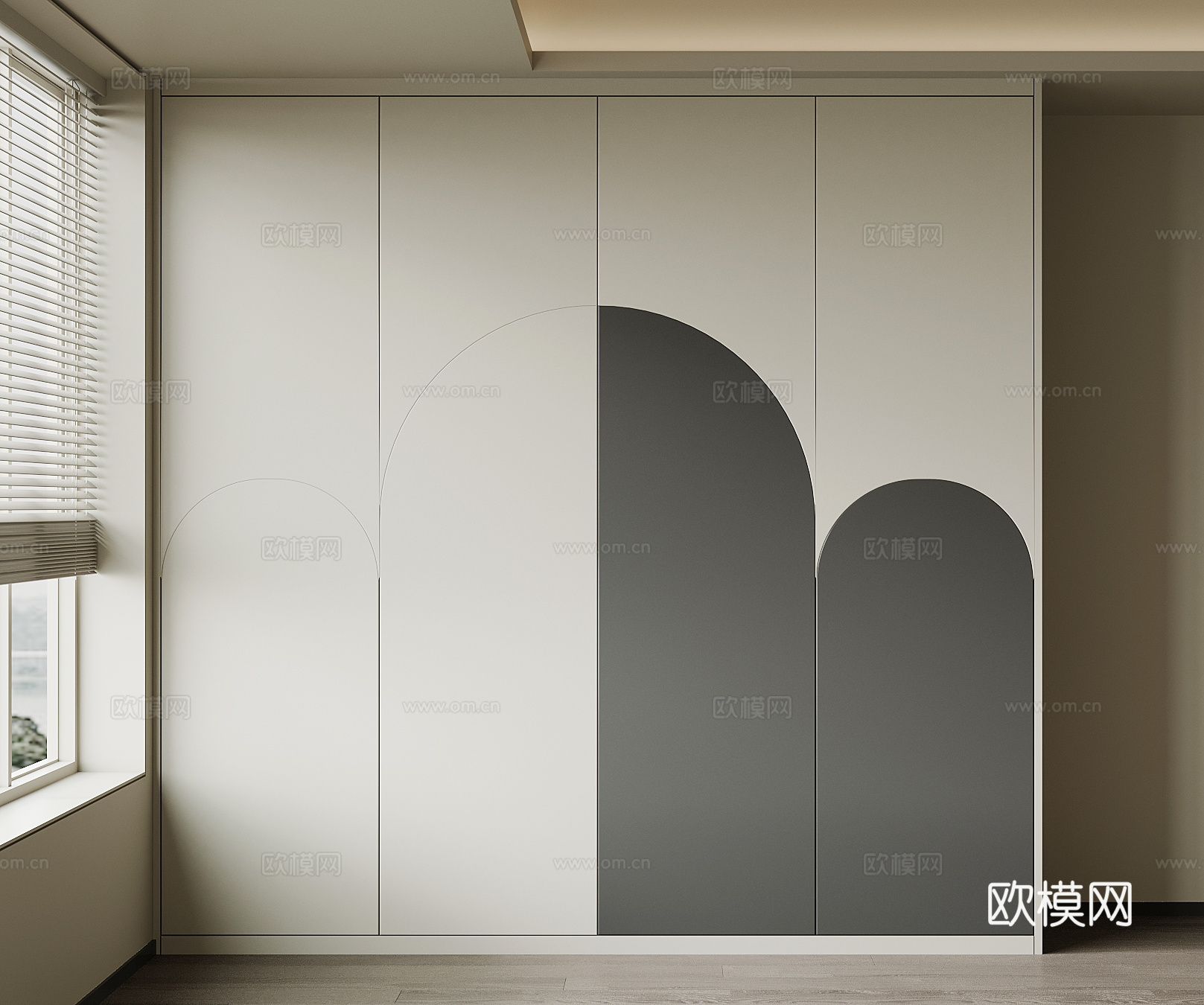 现代衣柜 成品衣柜su模型