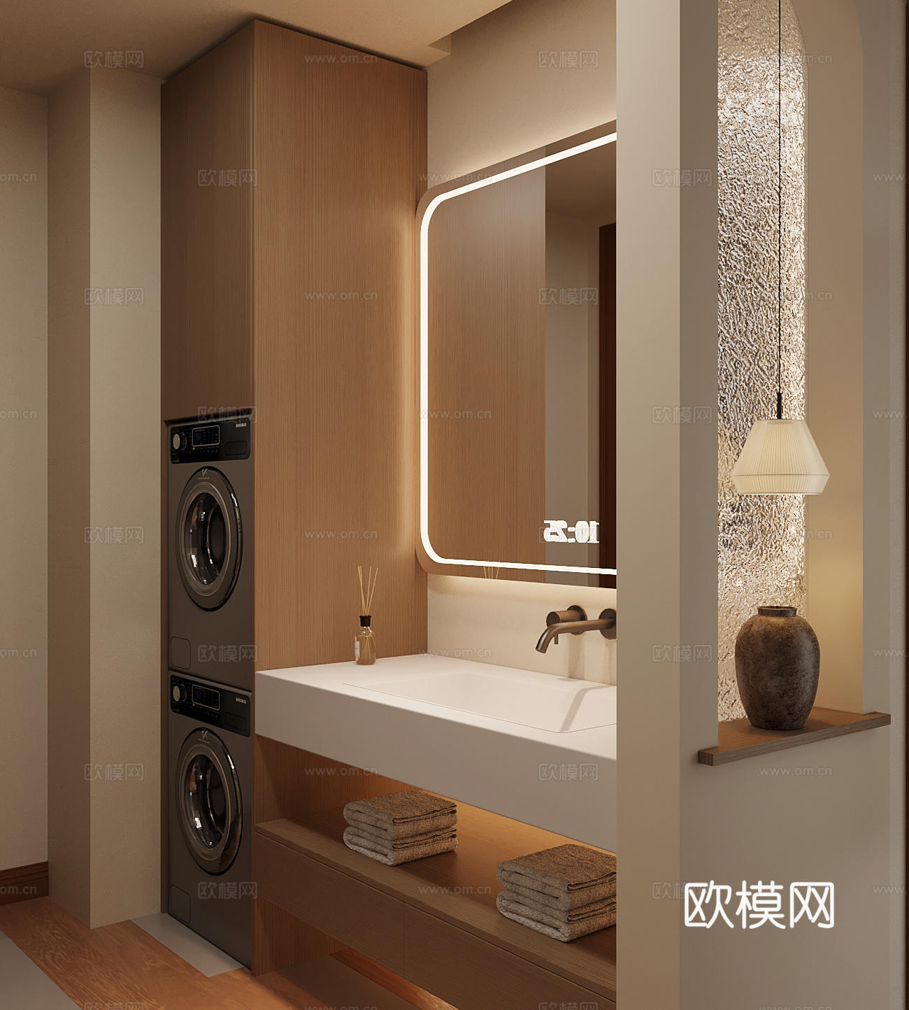 现代浴室柜su模型