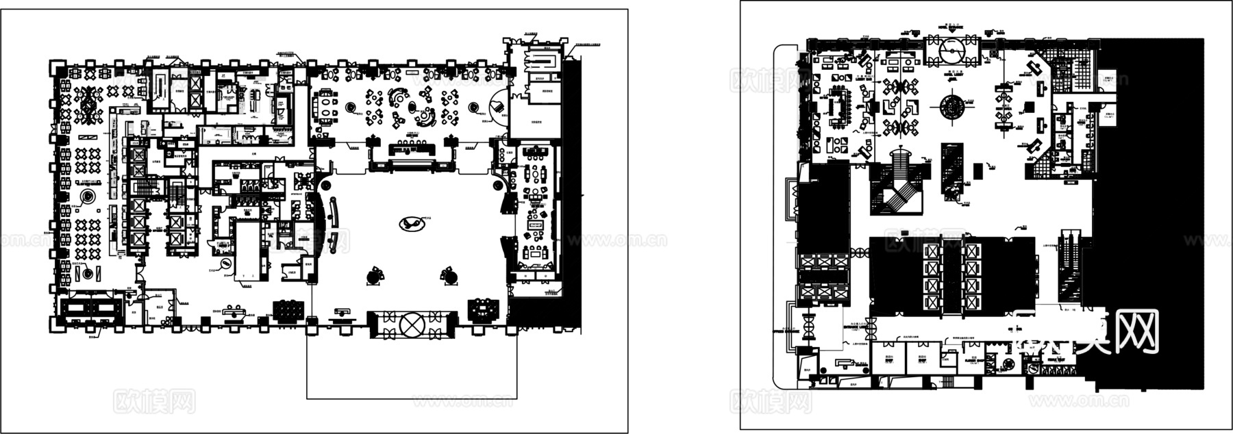 多套酒店大堂CADcad施工图