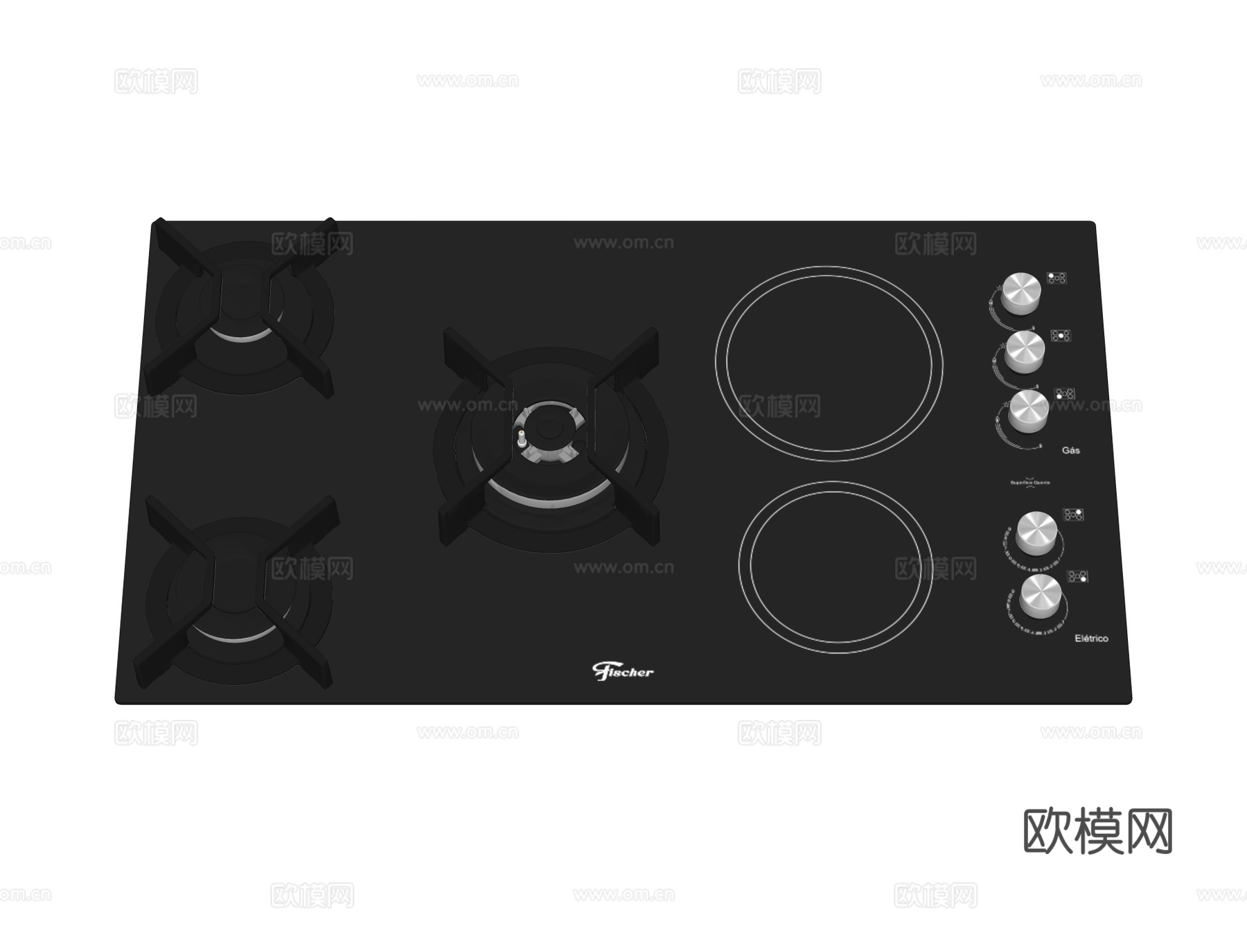 燃气灶 灶台su模型