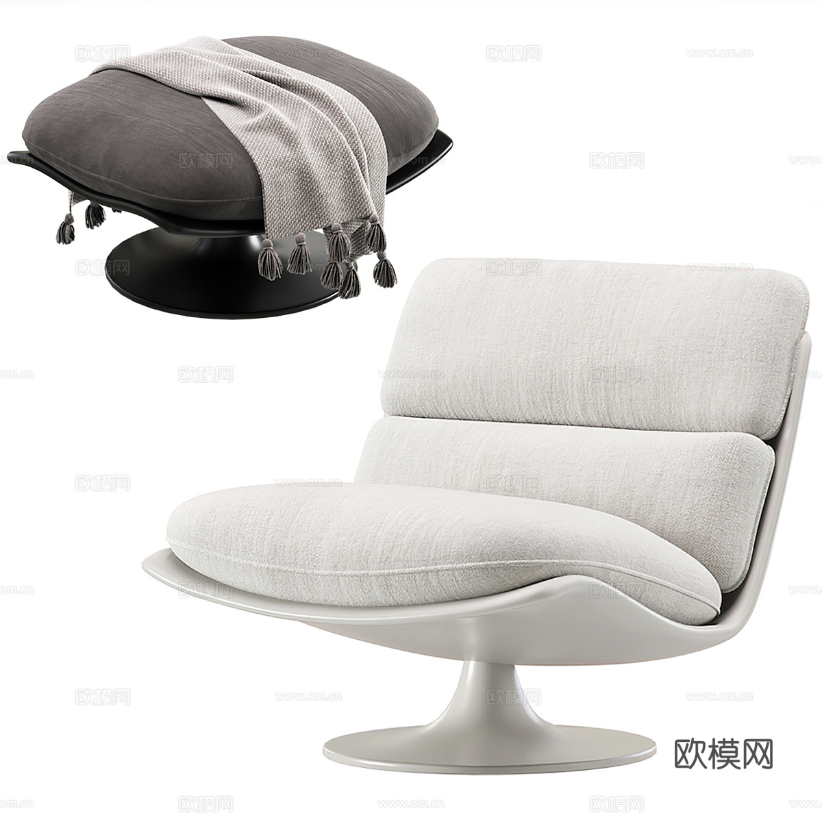 MINOTTI pattie 现代意式休闲椅 扶手椅 沙发椅su模型