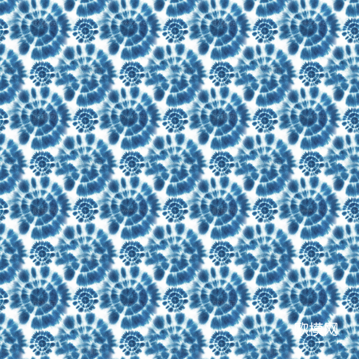 手工扎蓝布纹76